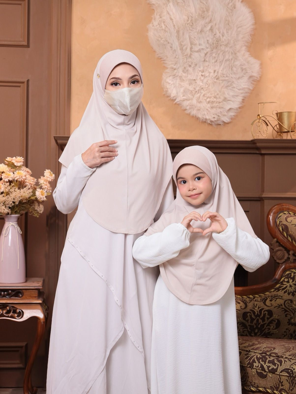 Malaysian Instant Hijab - Ribbed Jersey Fabric