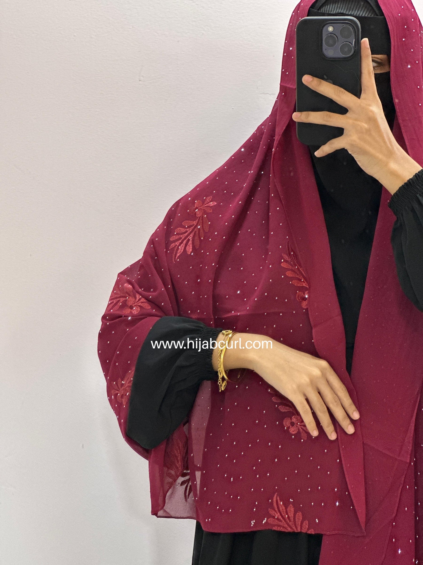 Premium Chiffon Embroidered Hijab