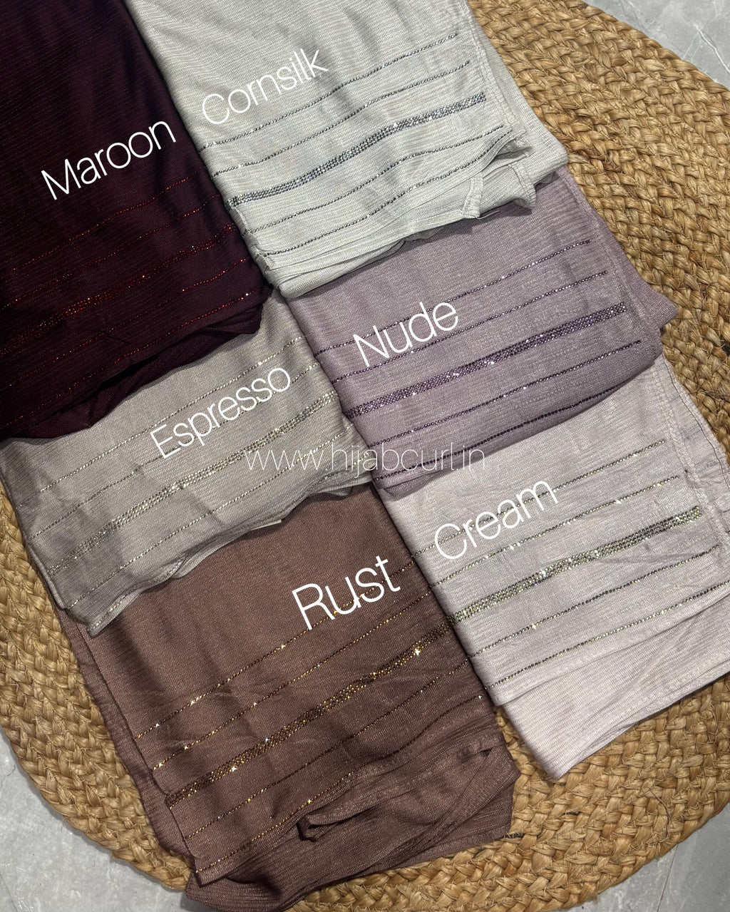 Jersey Hijab - Border Stone Work