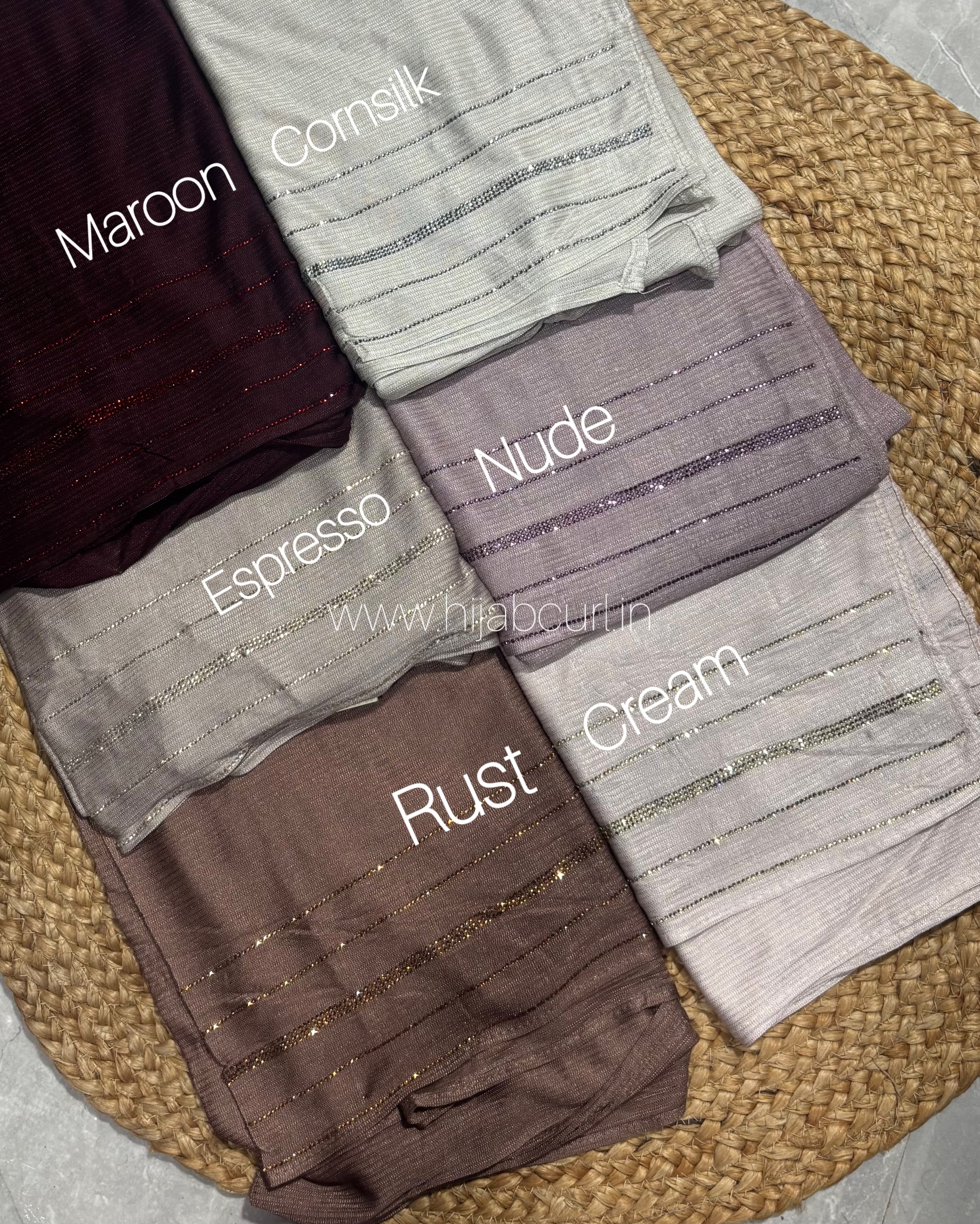 Jersey Hijab - Border Stone Work