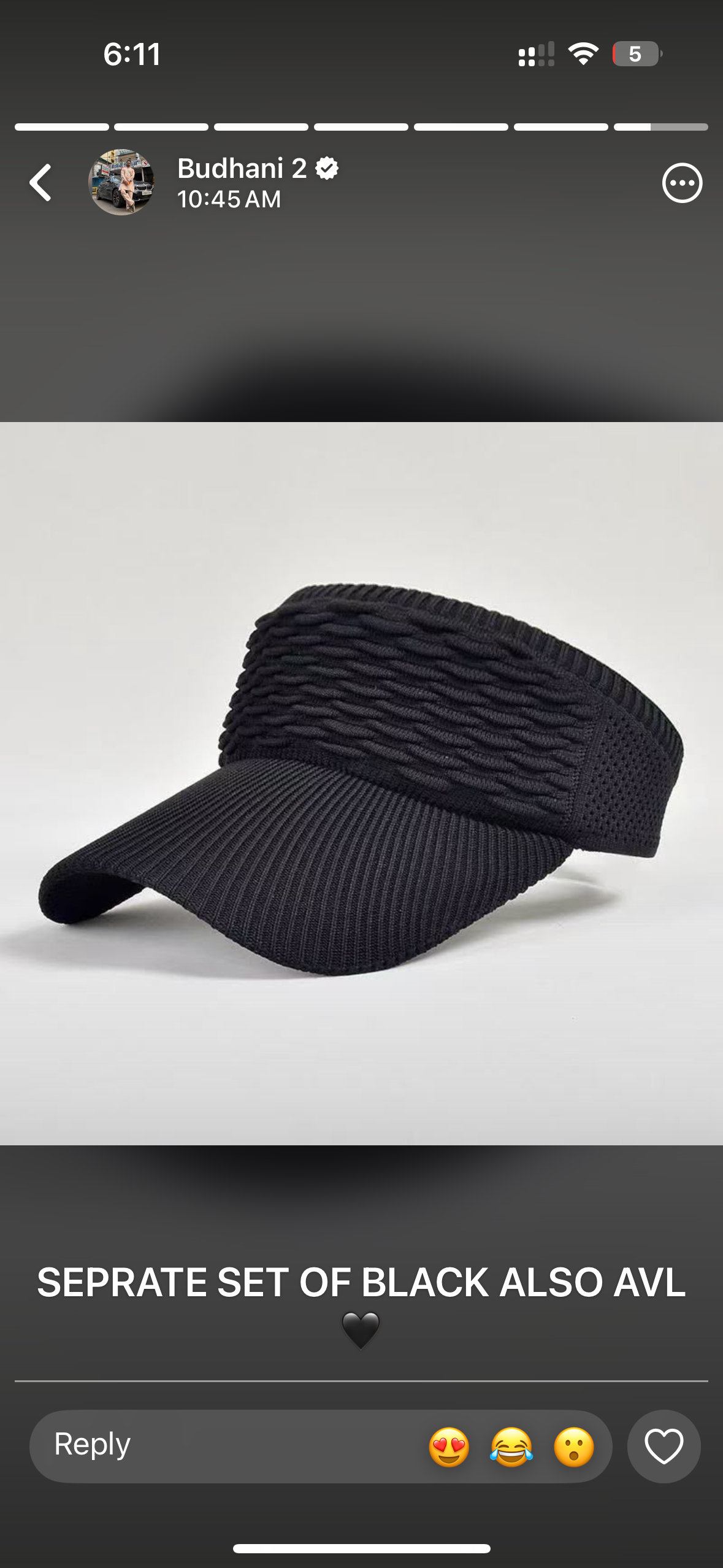 Visor Sports Hijab Cap -  Black