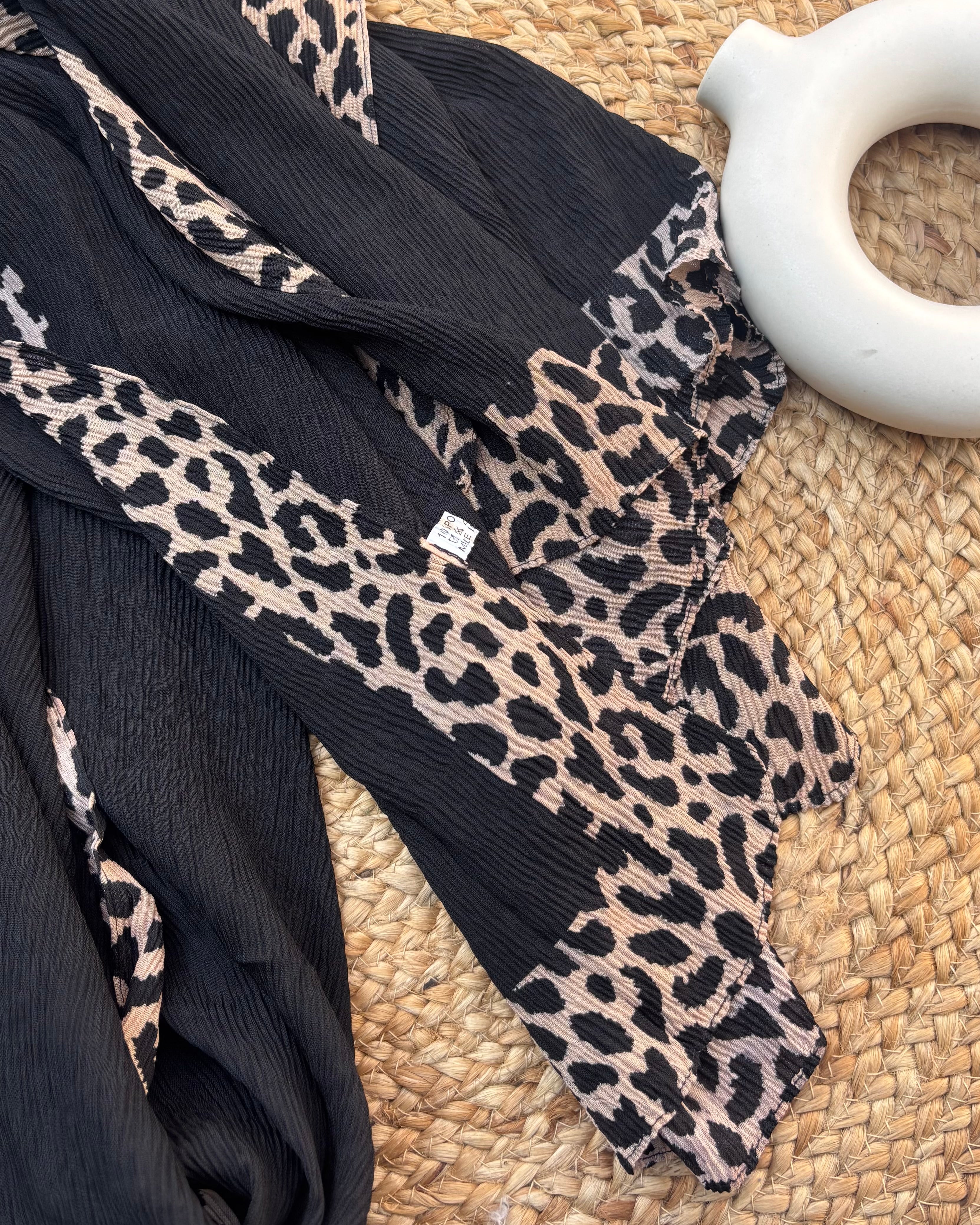 Cotton crush hijab - Black