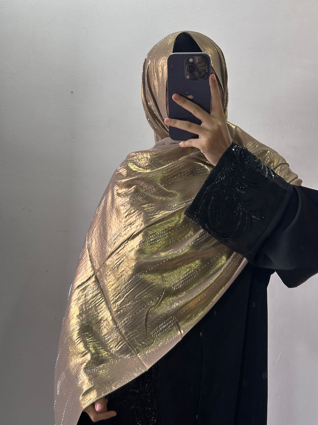 Georgette shimmer stone hijab