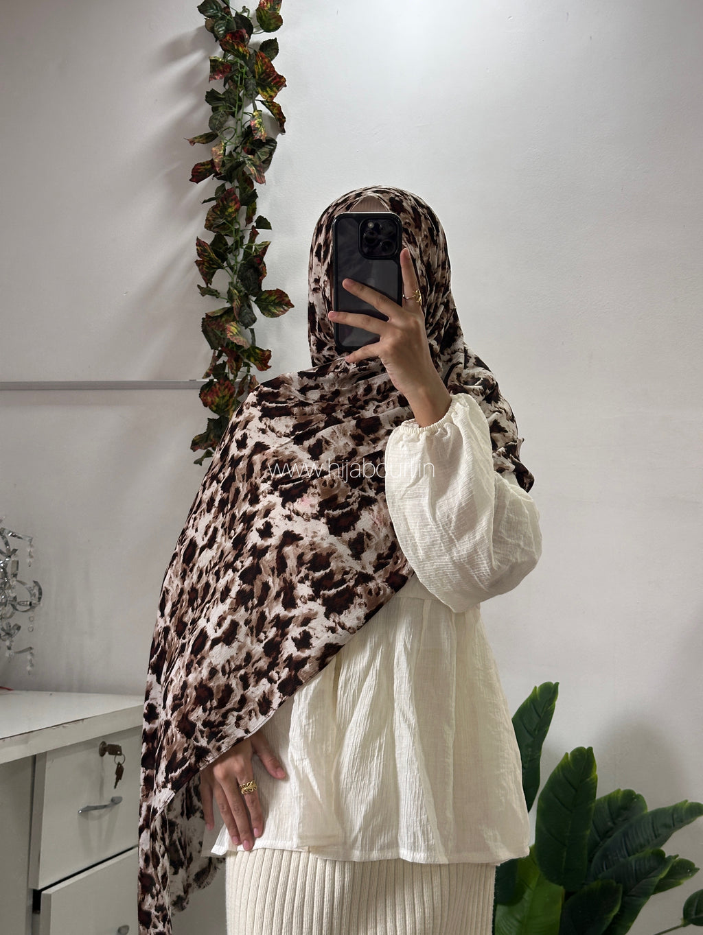 Modal Leopard Print Hijab