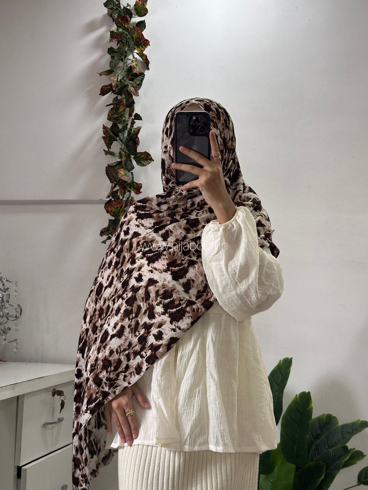 Modal Leopard Print Hijab