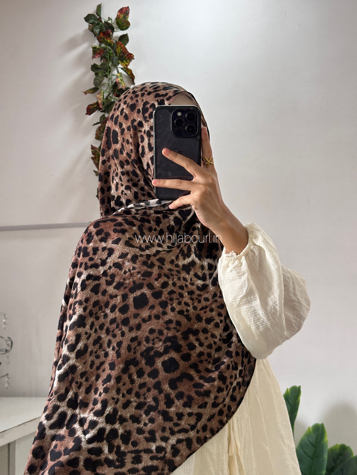 Modal Leopard Print Hijab