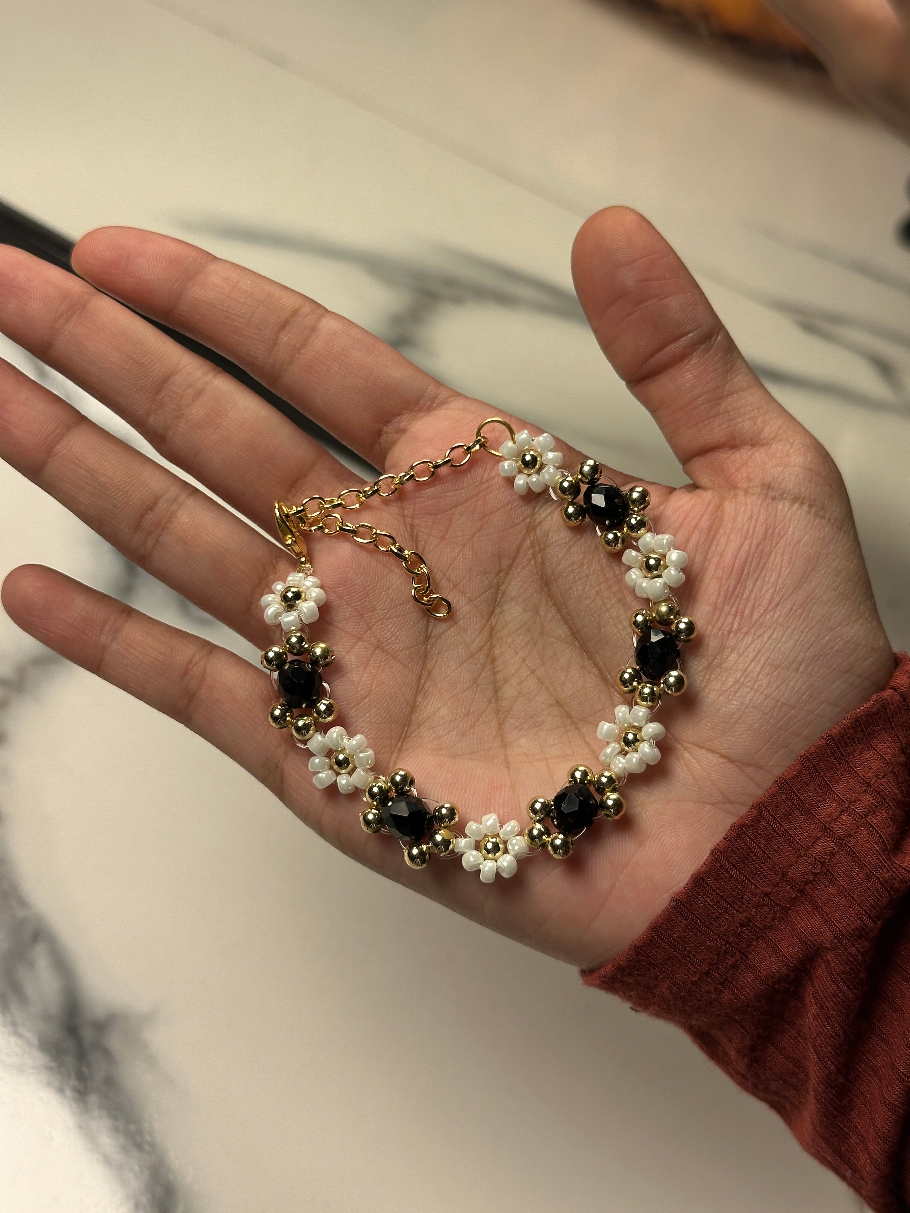 Black beaded bracelet