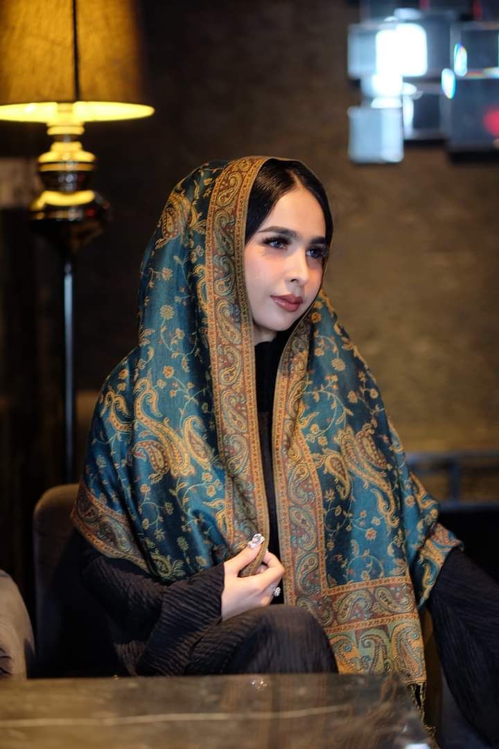 Luxury pashmina shawl - Teal