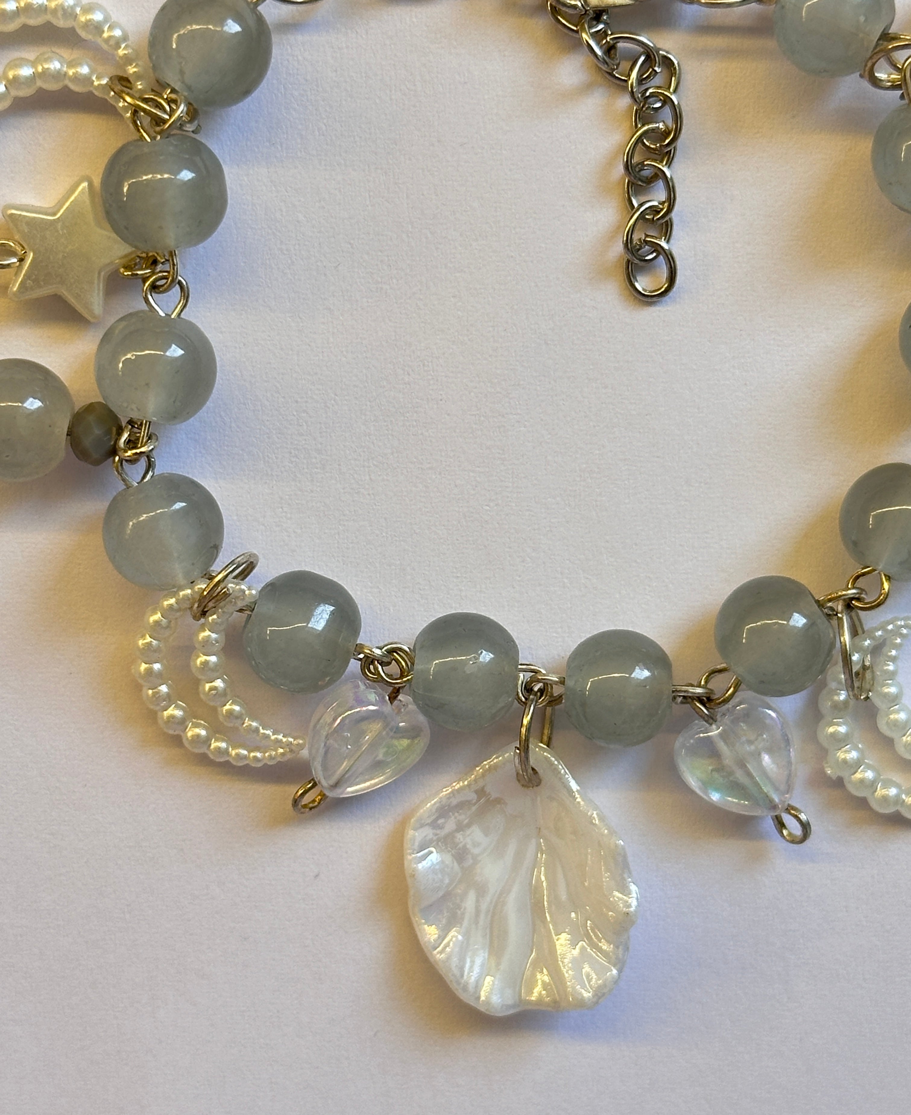 Grey charm bracelet