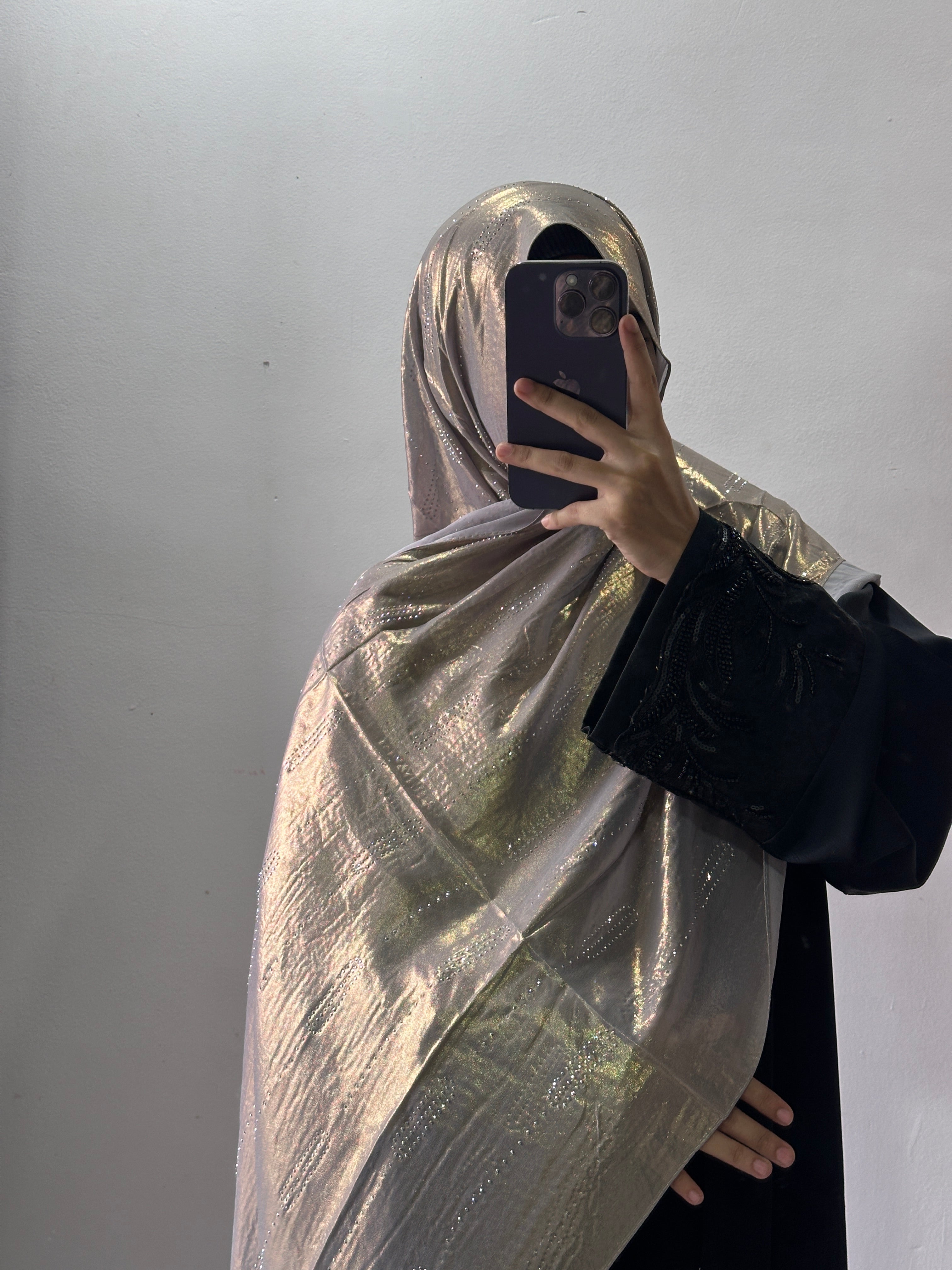 Georgette shimmer stone hijab