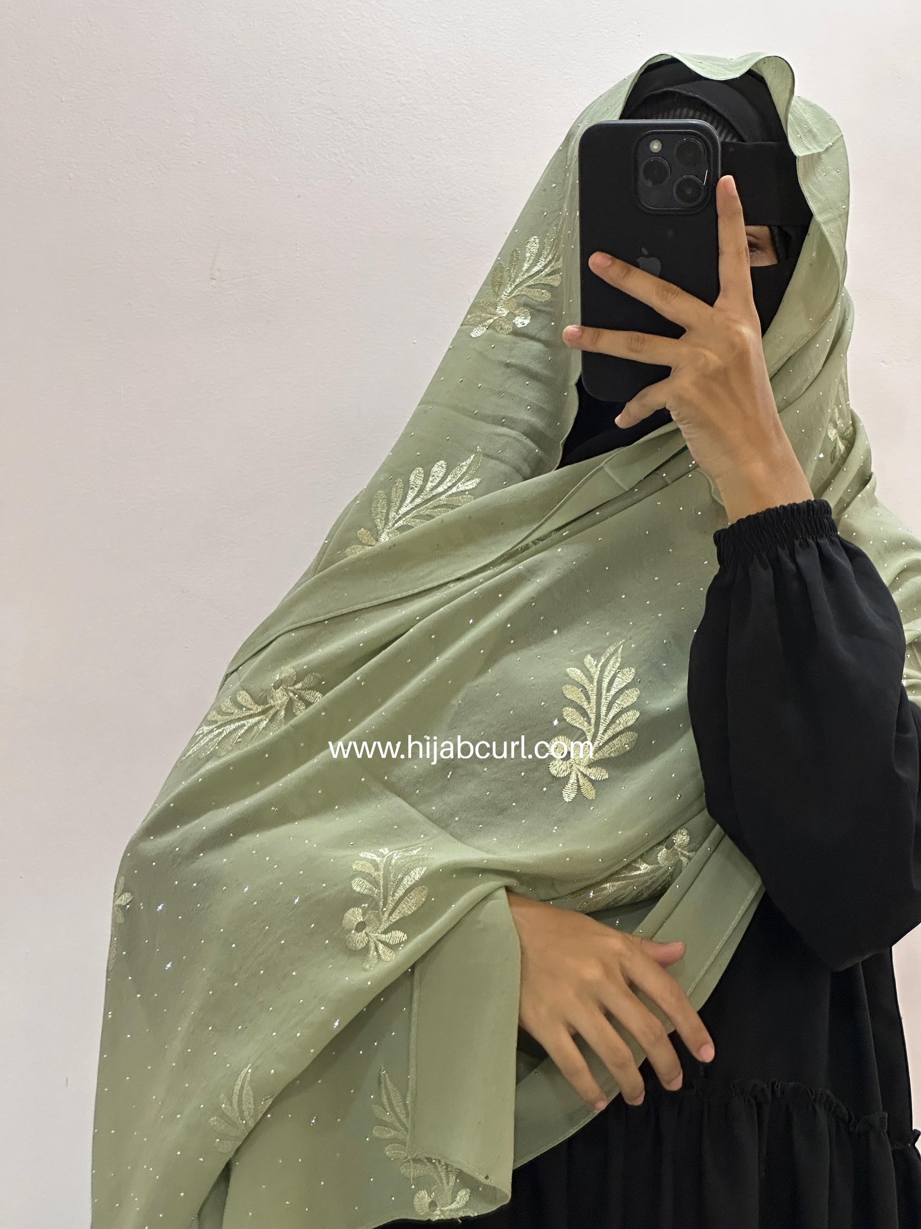 Premium Chiffon Embroidered Hijab