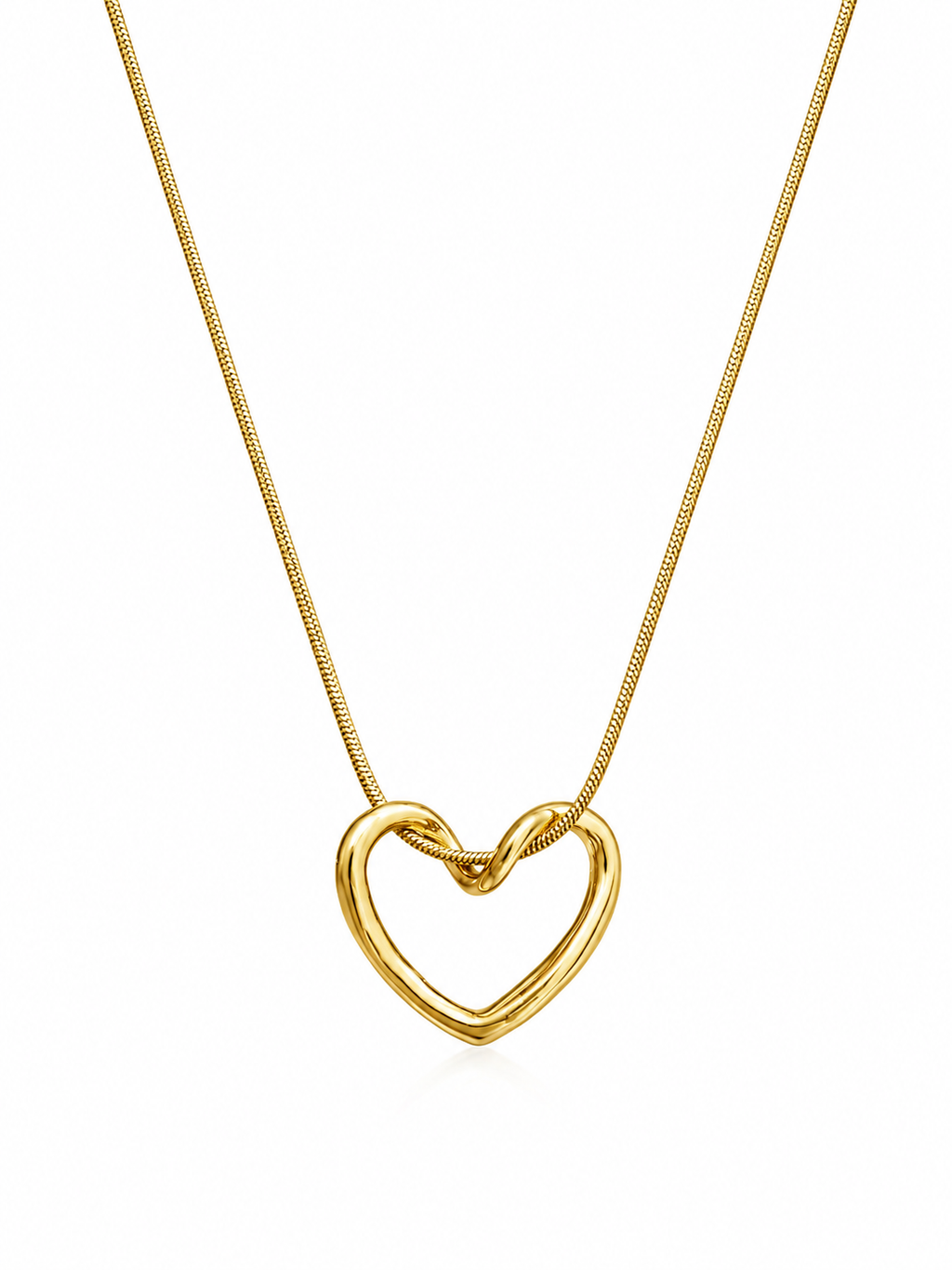 Anti tarnished heart necklace