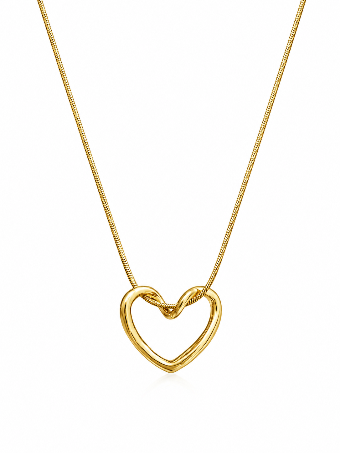 Anti tarnished heart necklace