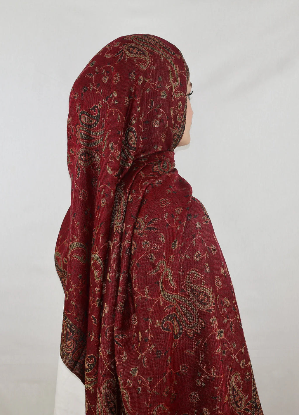 Luxury pashmina shawl - Maroon