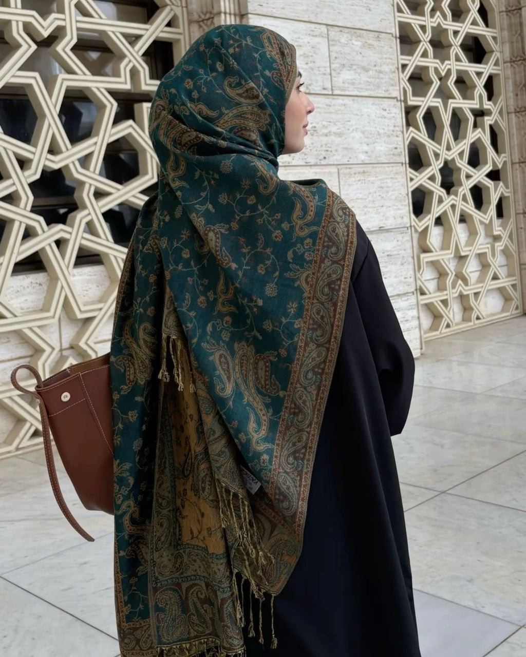 Luxury pashmina shawl - Teal