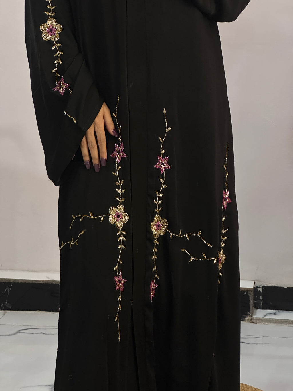 Luxurious Hand Work Abaya - Perfect For Party Wear