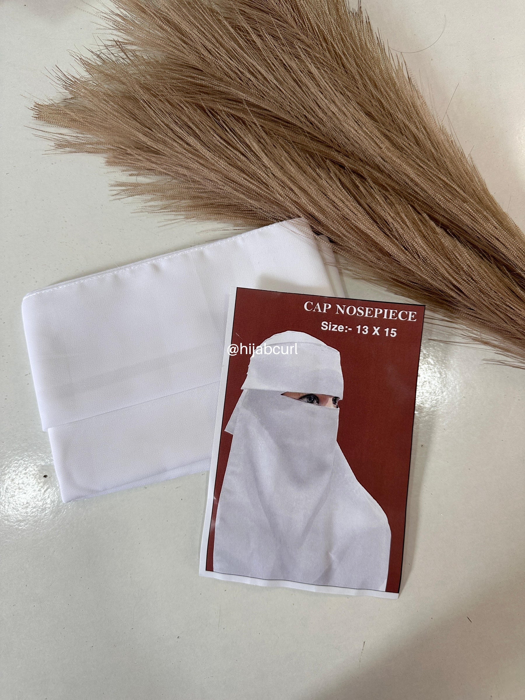 Double Layer Long Niqab - White