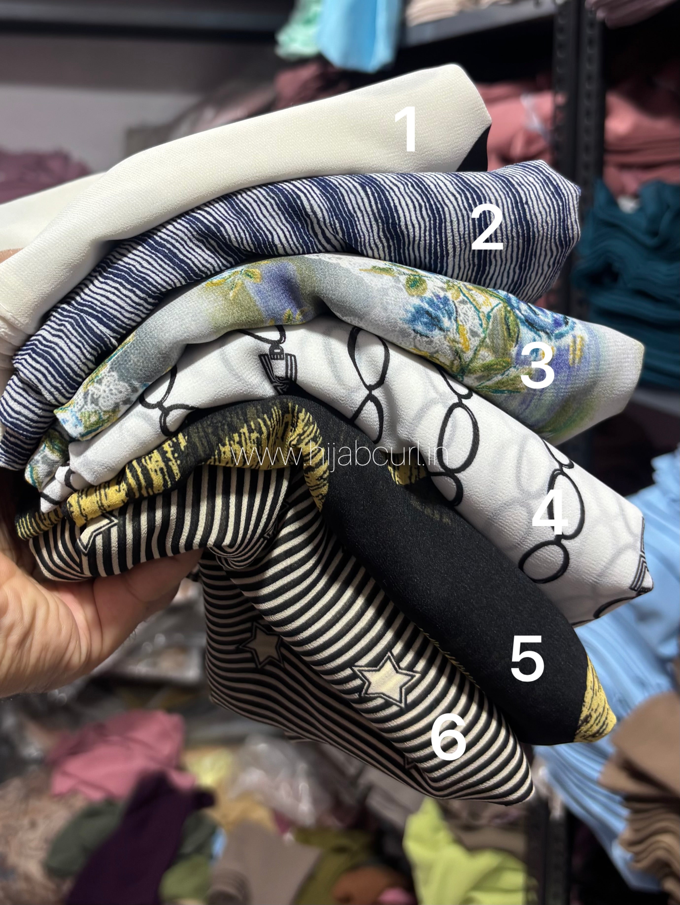 Premium printed heavy georgette hijab