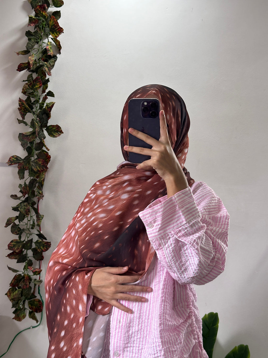Deer Print Georgette Hijab