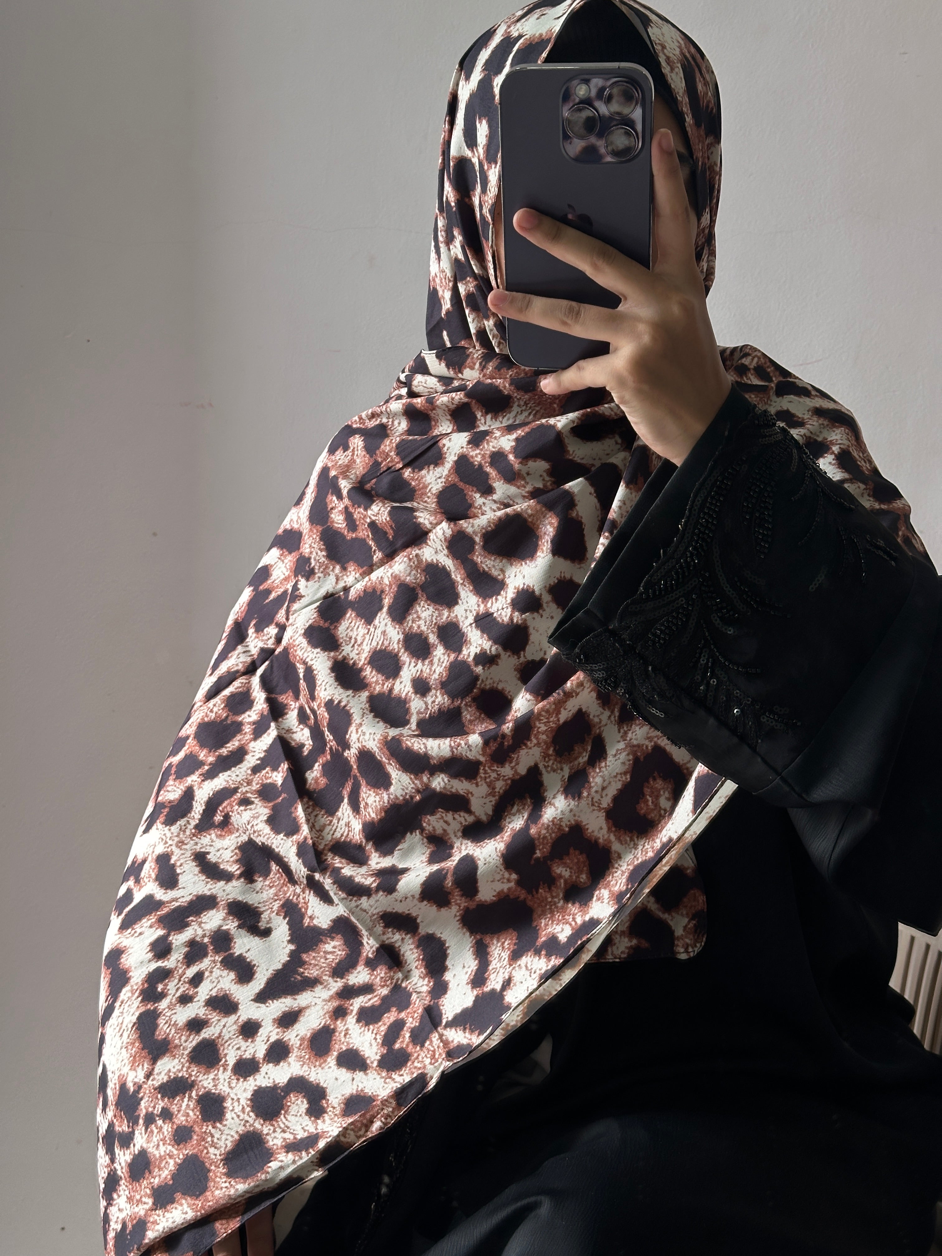 Leopard Printed Istanbul Cotton Hijab