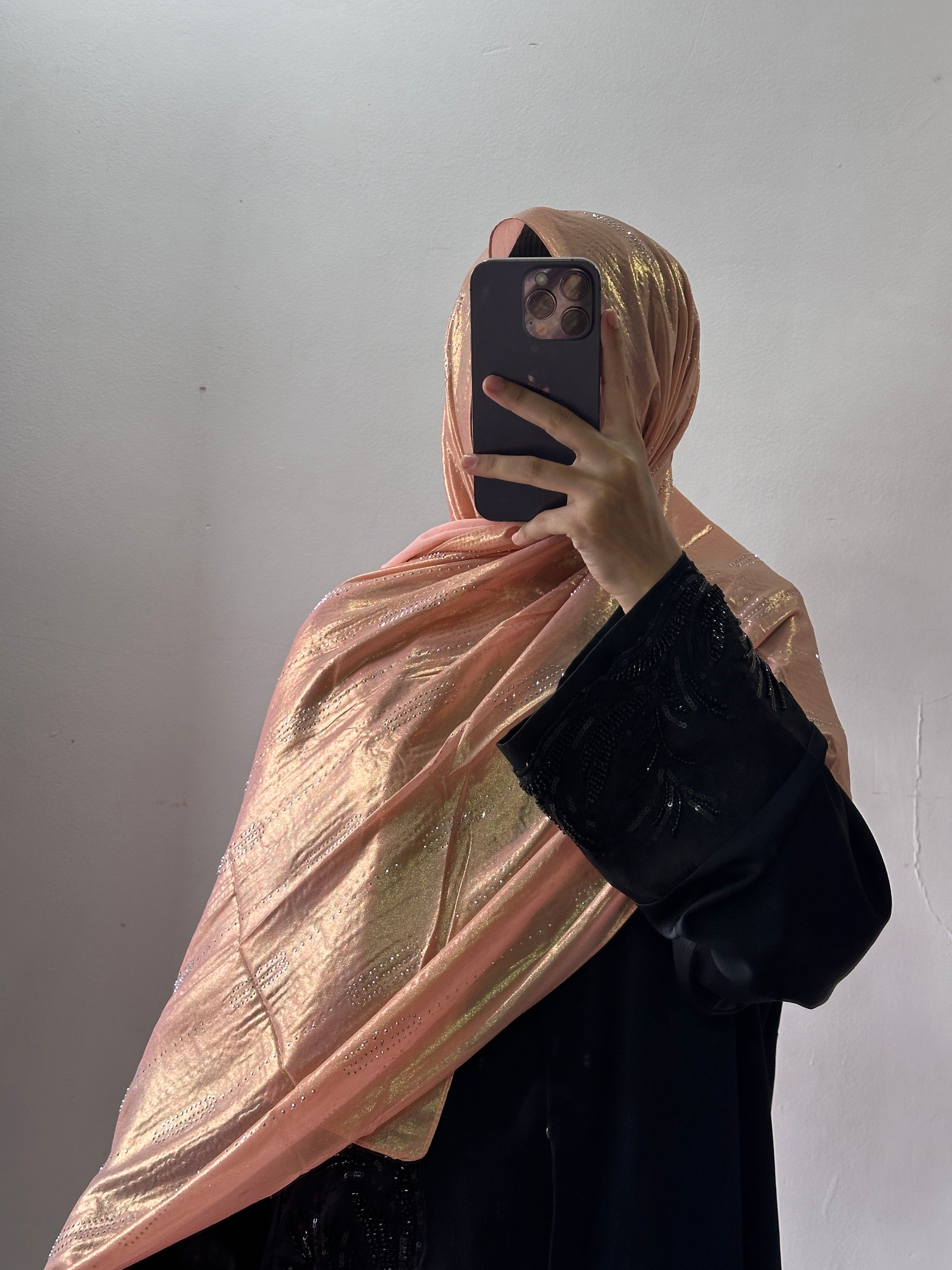 Georgette shimmer stone hijab