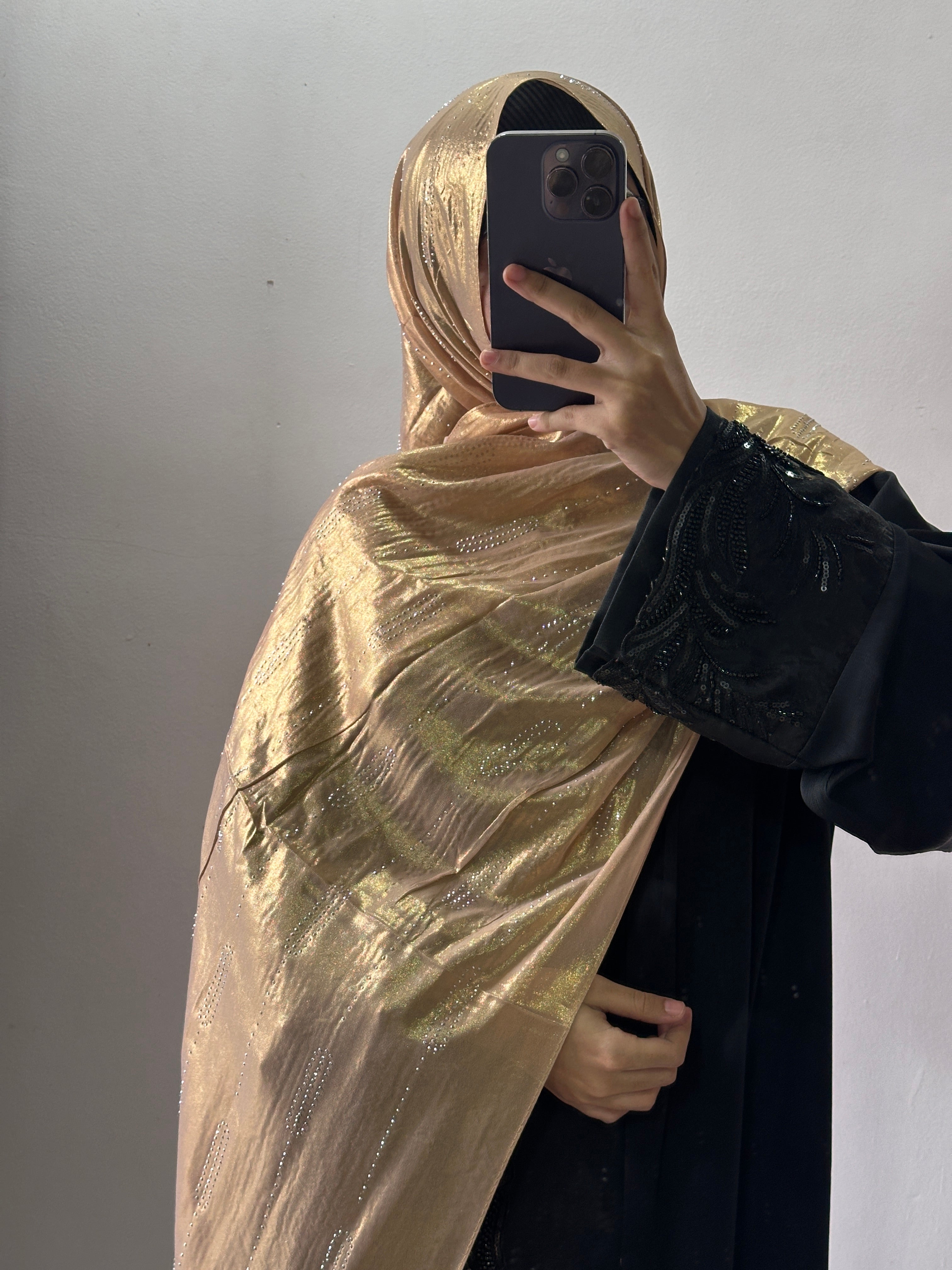 Georgette shimmer stone hijab
