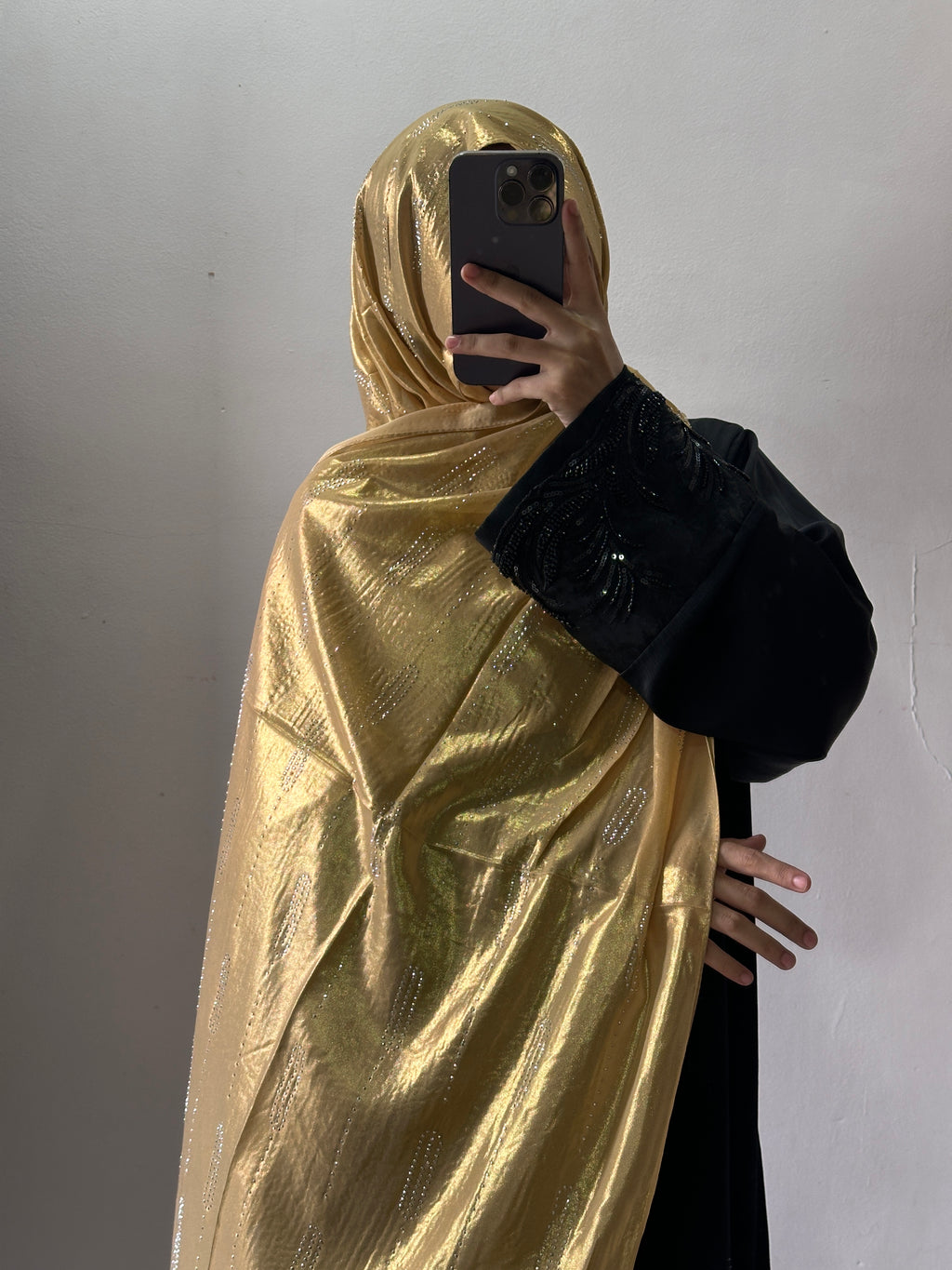 Georgette shimmer stone hijab