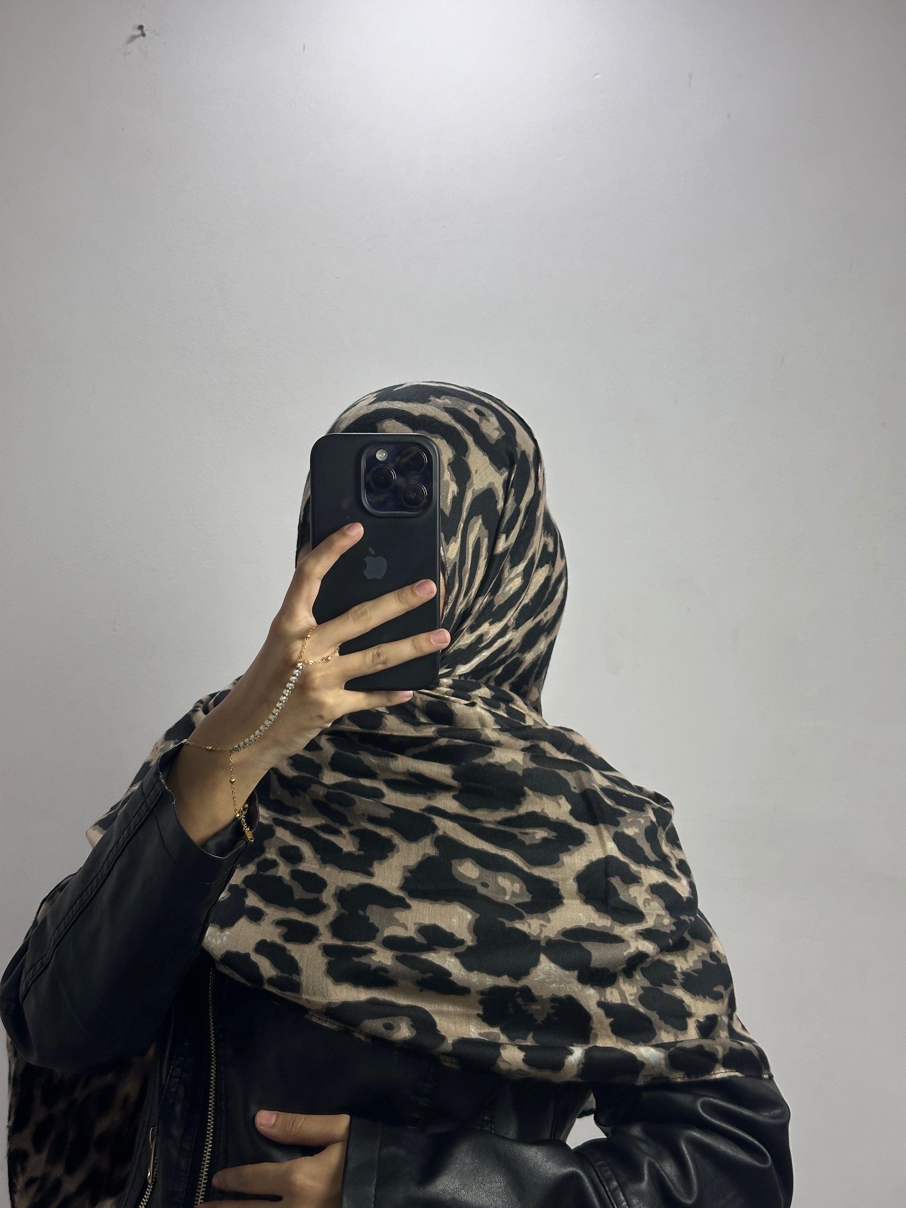 Savannah Modal Leopard Print Hijab - Brown