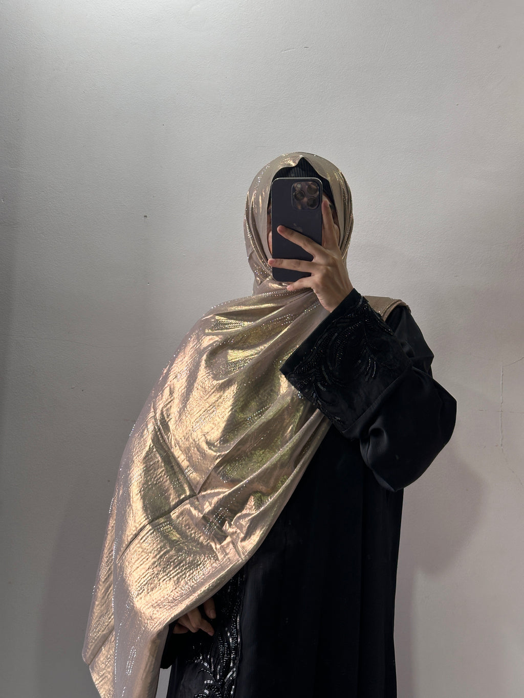 Georgette shimmer stone hijab