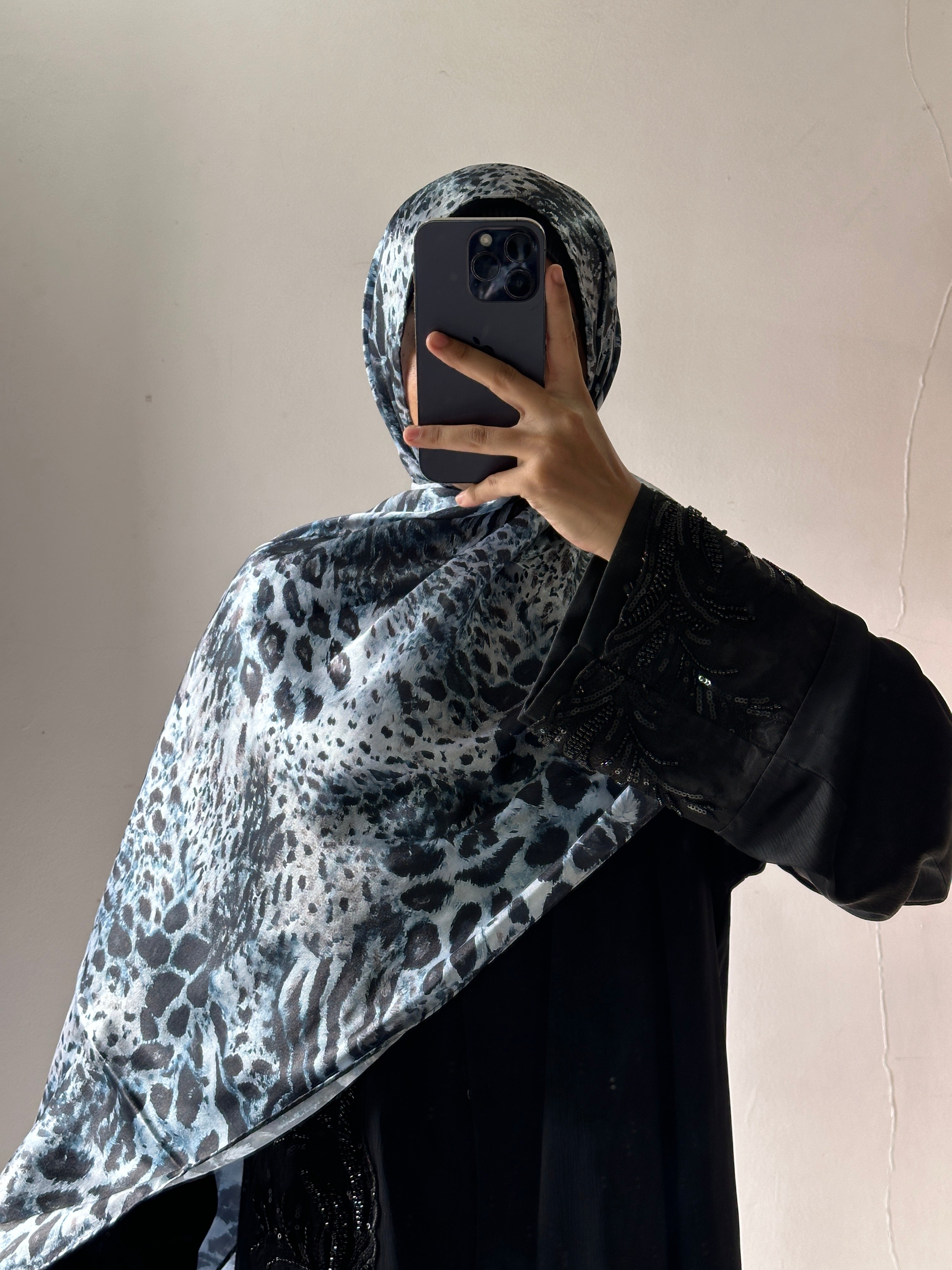 Animal Printed Satin Hijab
