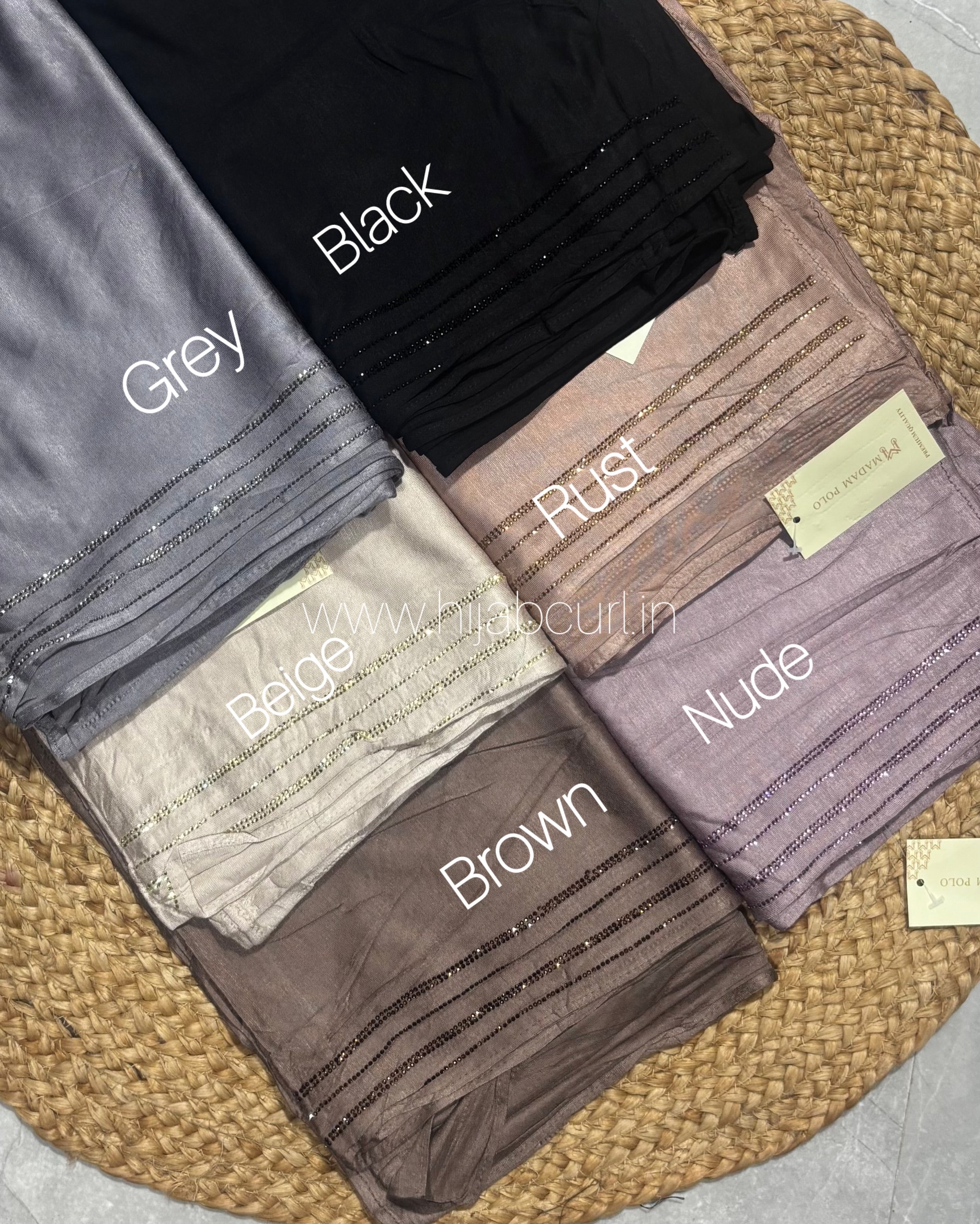 Jersey Hijab - Border Stone Work