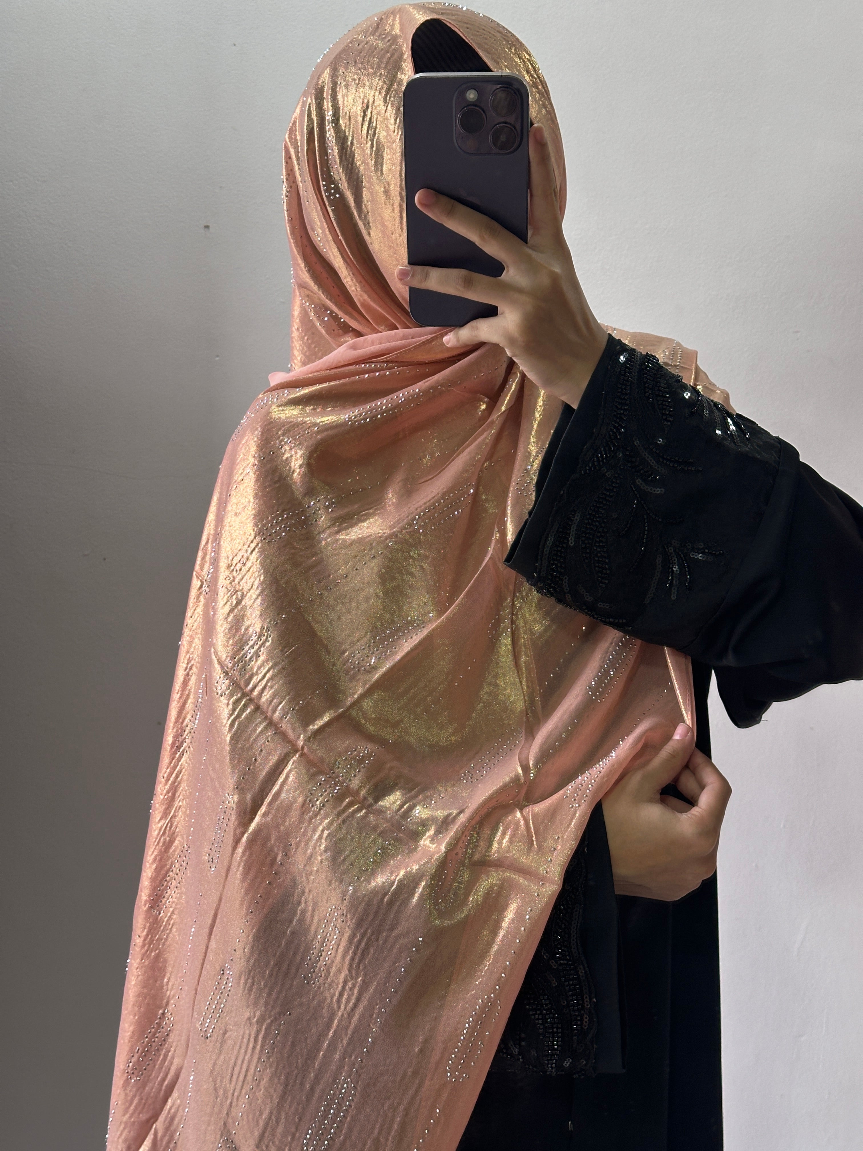 Georgette shimmer stone hijab