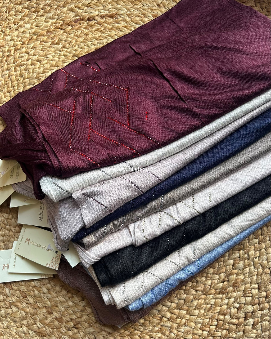 Jersey Hijab - Border Stone Work