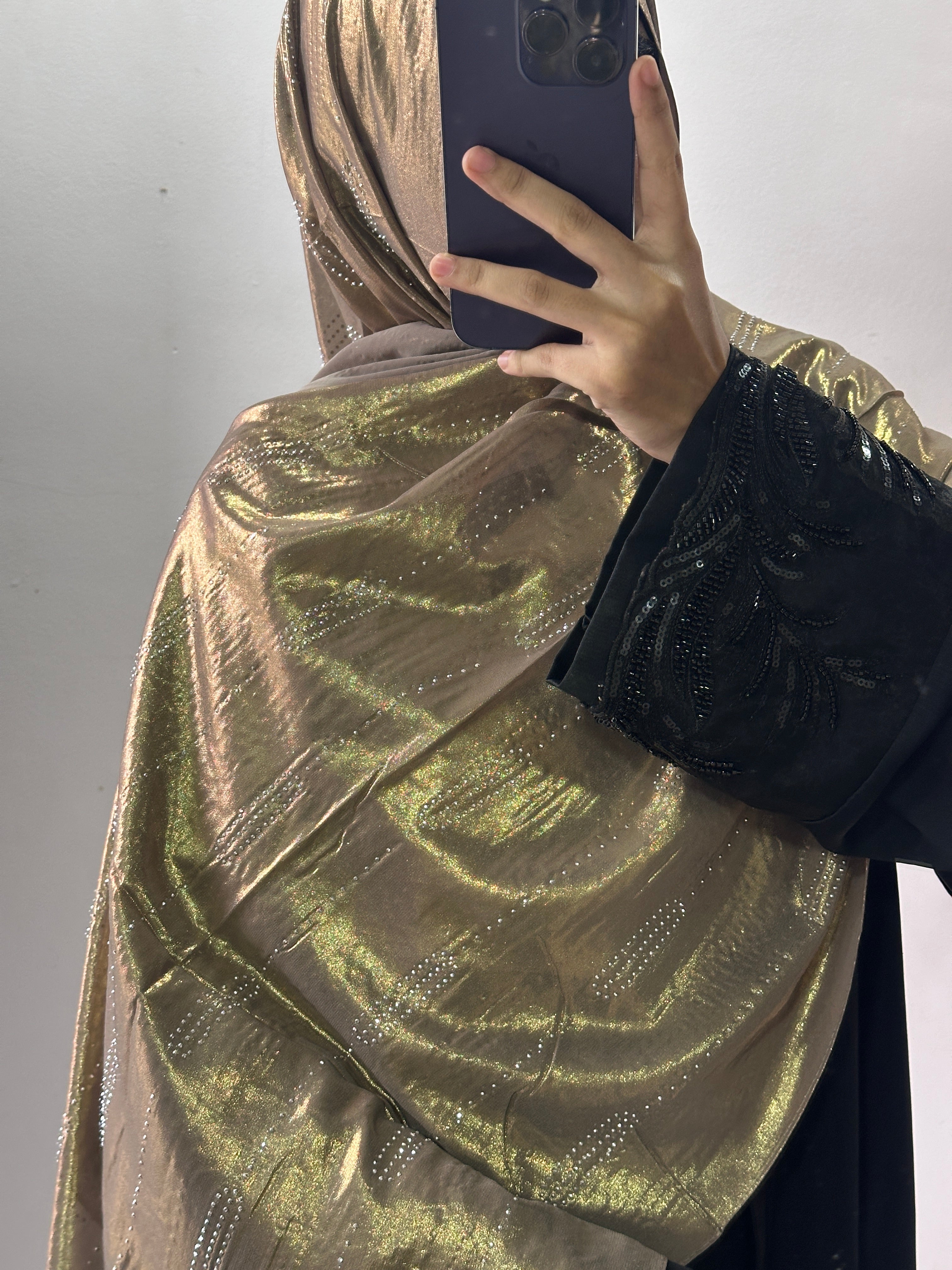 Georgette shimmer stone hijab