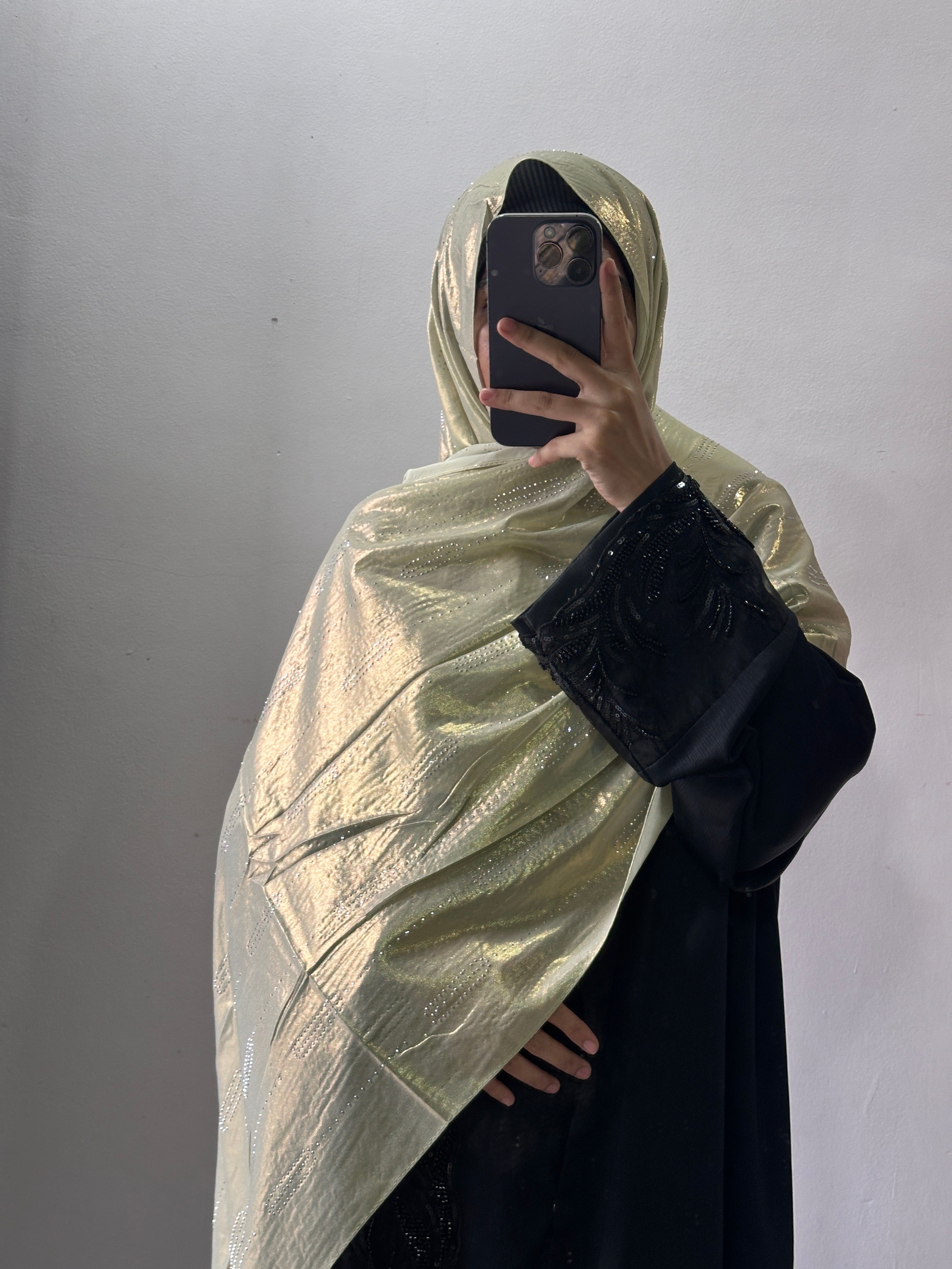Georgette shimmer stone hijab