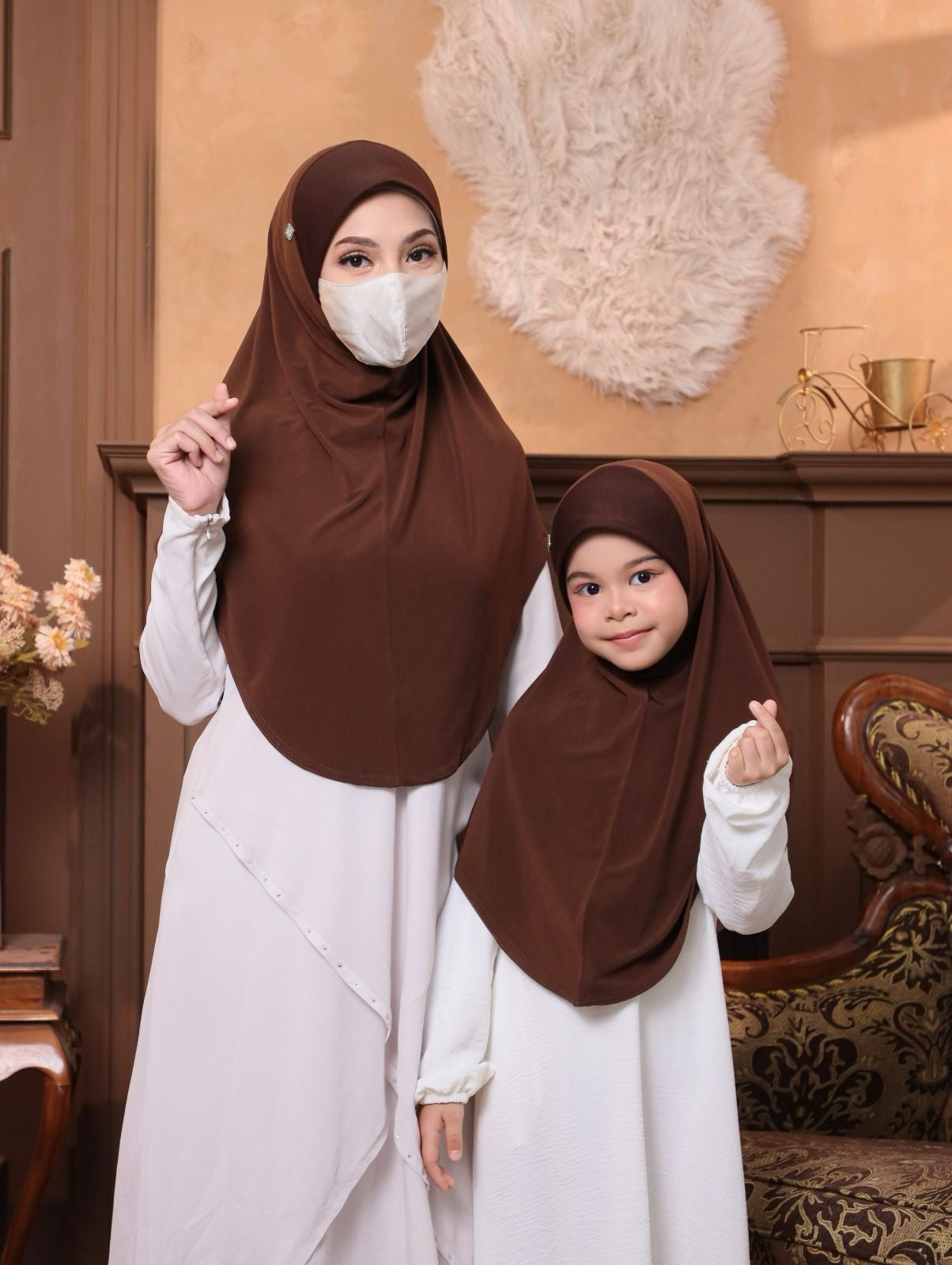 Malaysian Instant Hijab - Ribbed Jersey Fabric