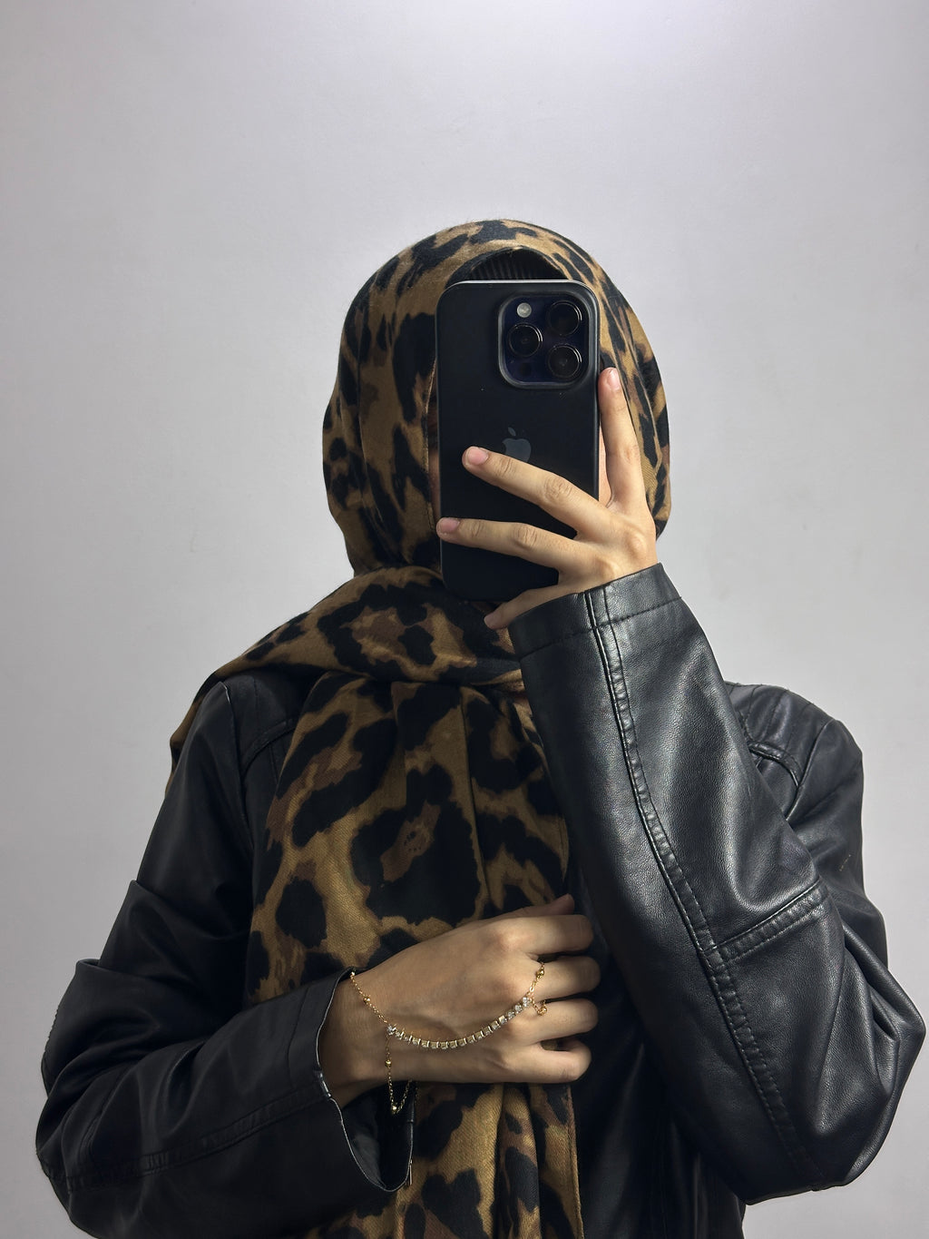 Savannah Modal Leopard Print Hijab - Coffee