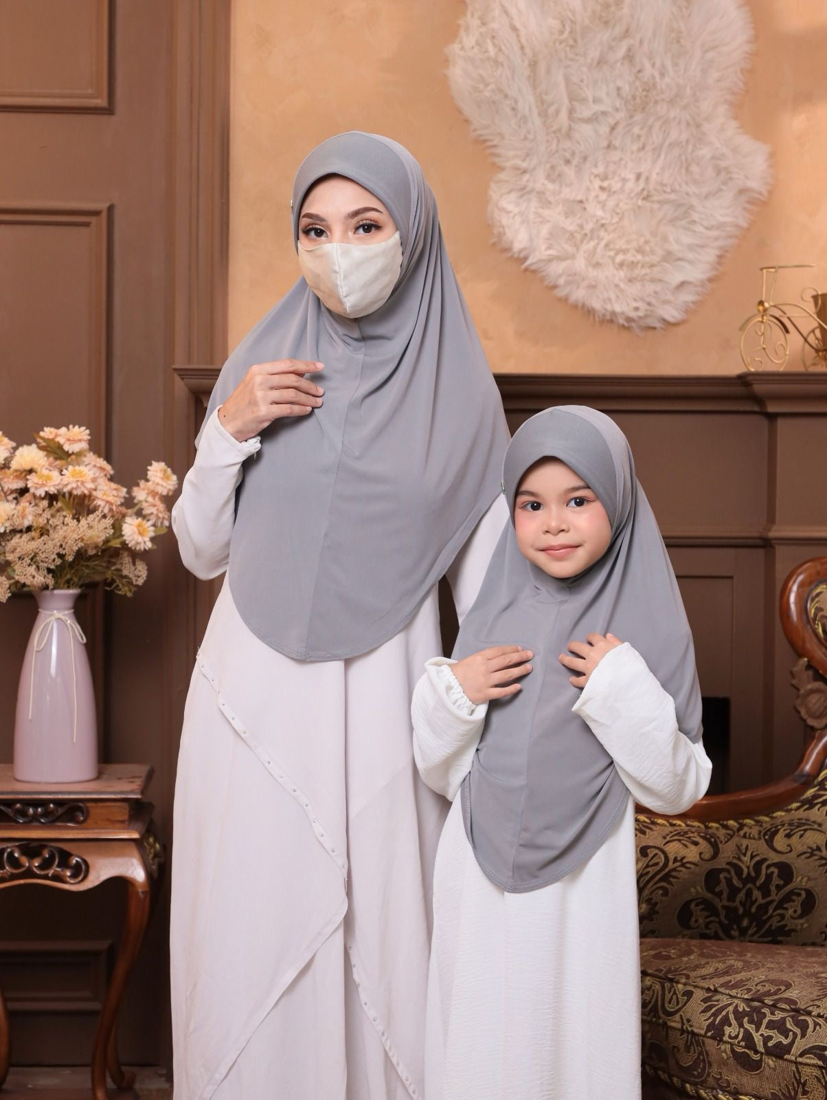 Malaysian Instant Hijab - Ribbed Jersey Fabric
