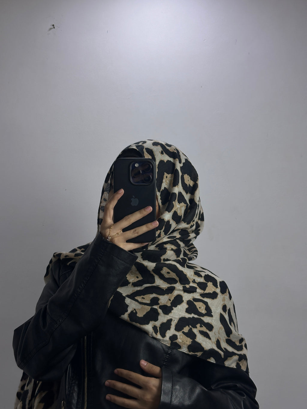 Savannah Modal Leopard Print Hijab - Light Brown