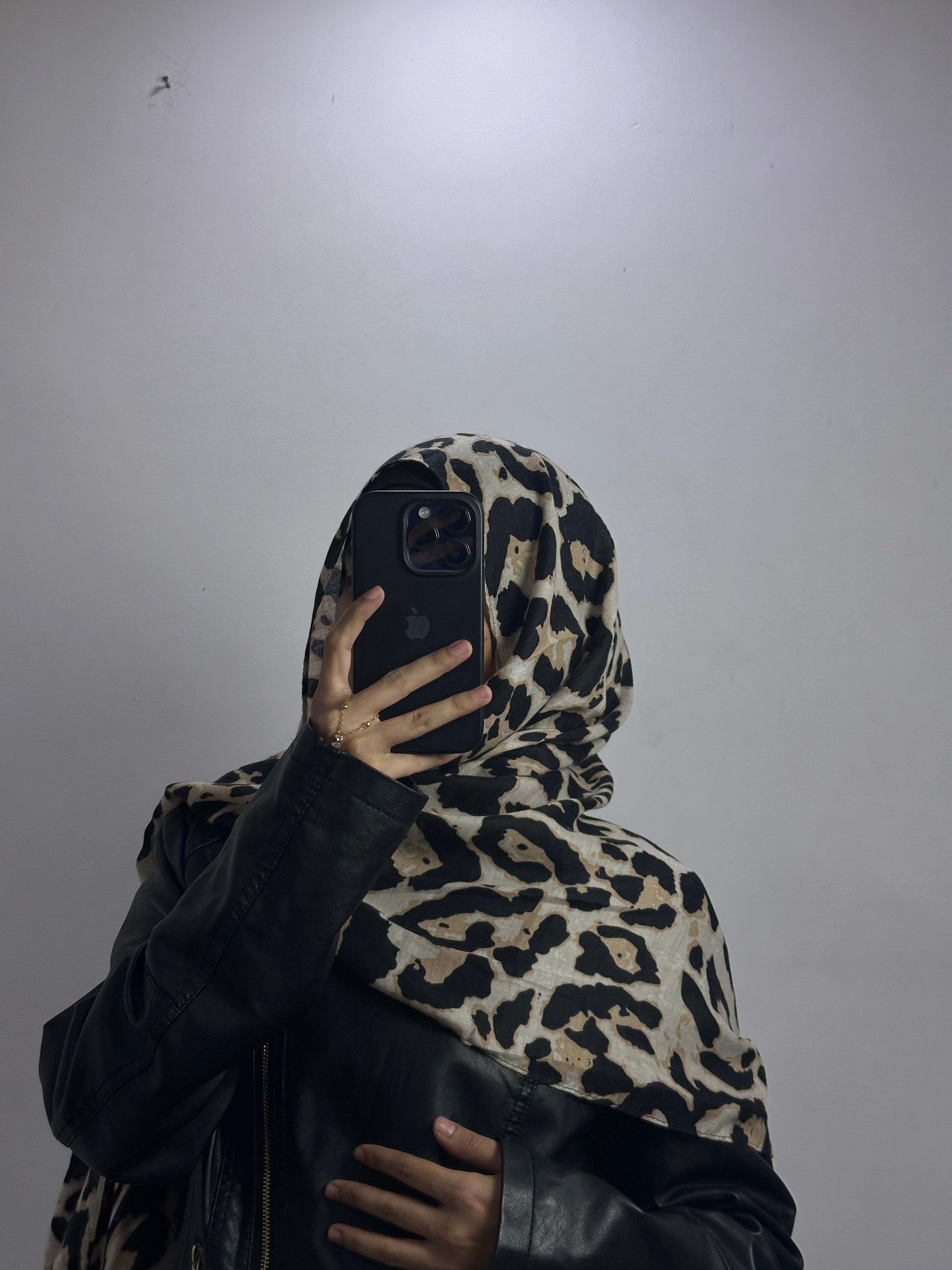 Savannah Modal Leopard Print Hijab - Light Brown