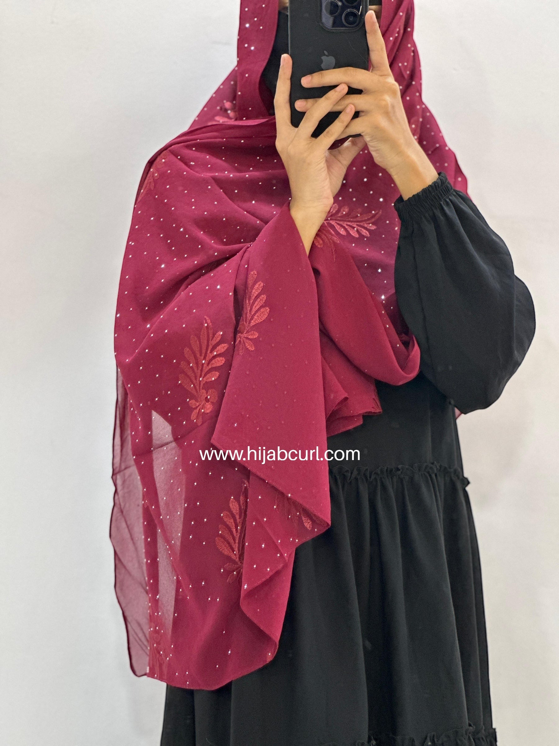 Premium Chiffon Embroidered Hijab