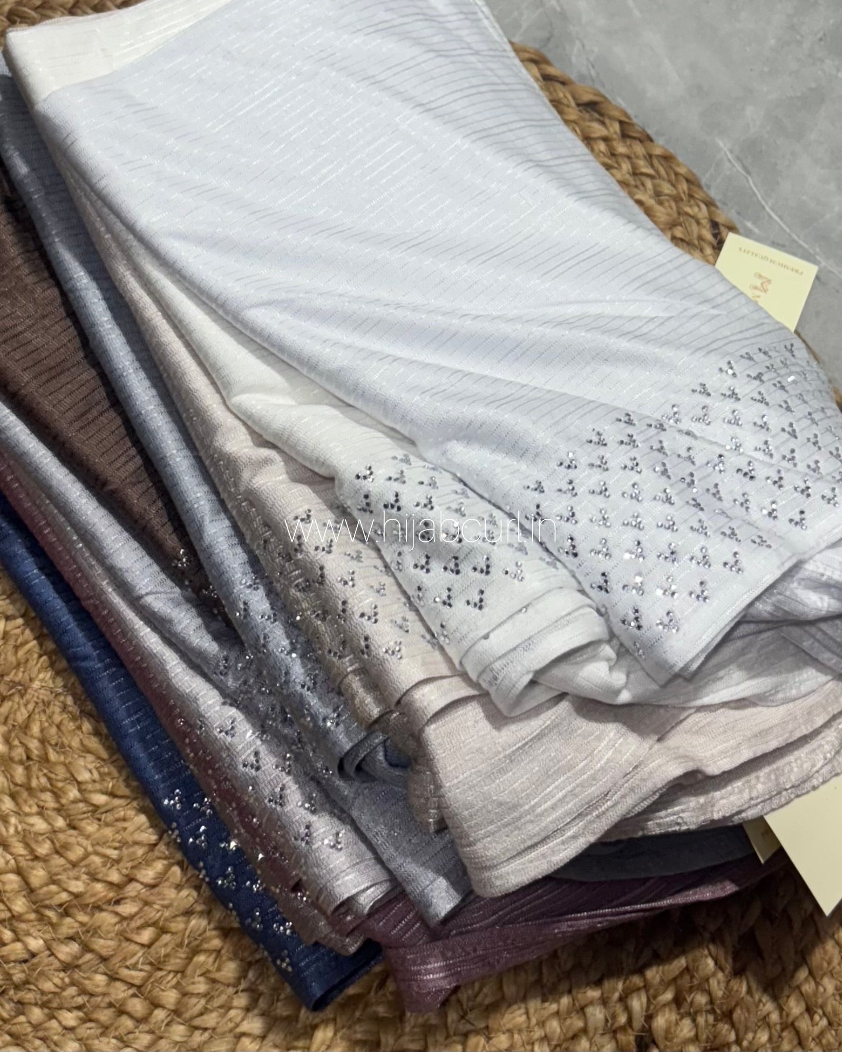 Jersey Hijab - Border Stone Work