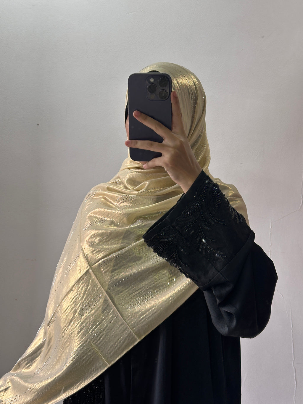 Georgette shimmer stone hijab
