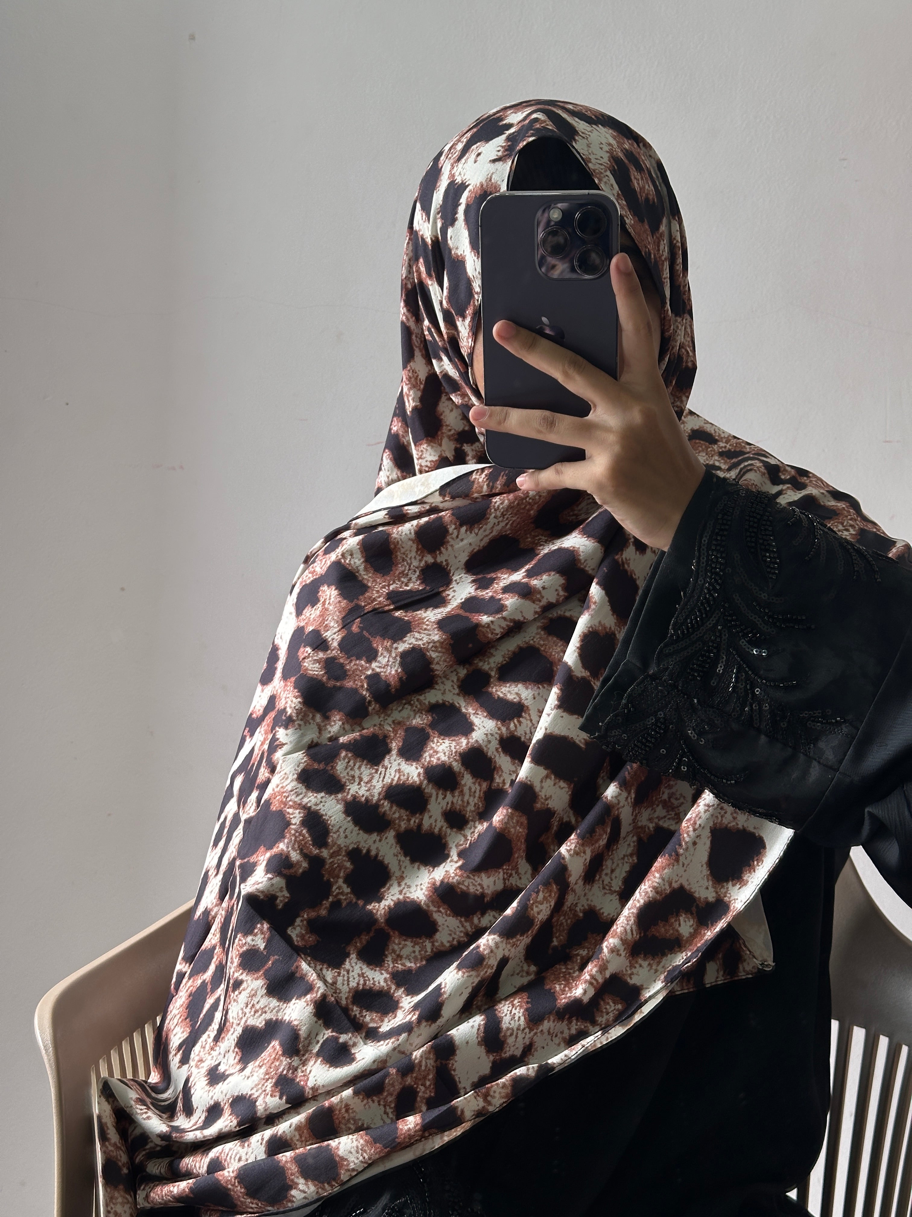 Leopard Printed Istanbul Cotton Hijab