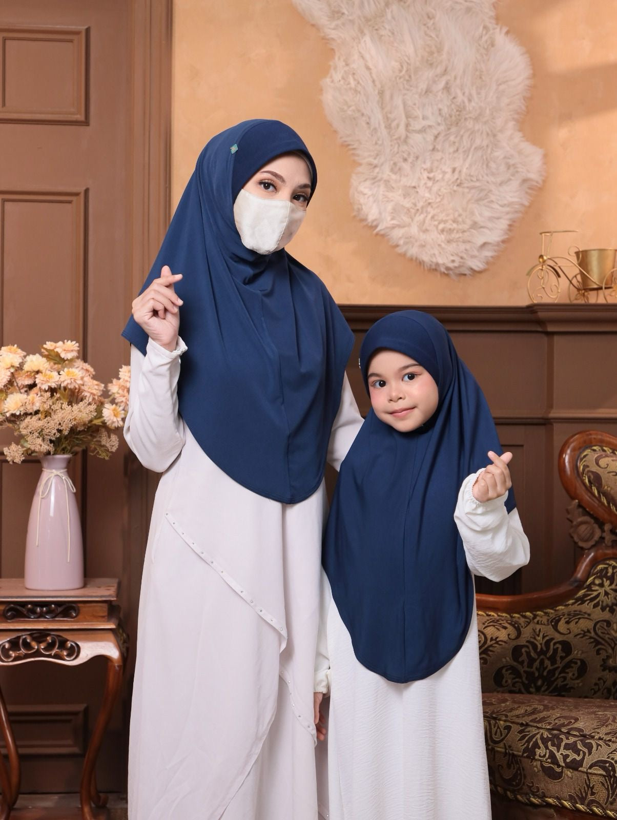 Malaysian Instant Hijab - Ribbed Jersey Fabric