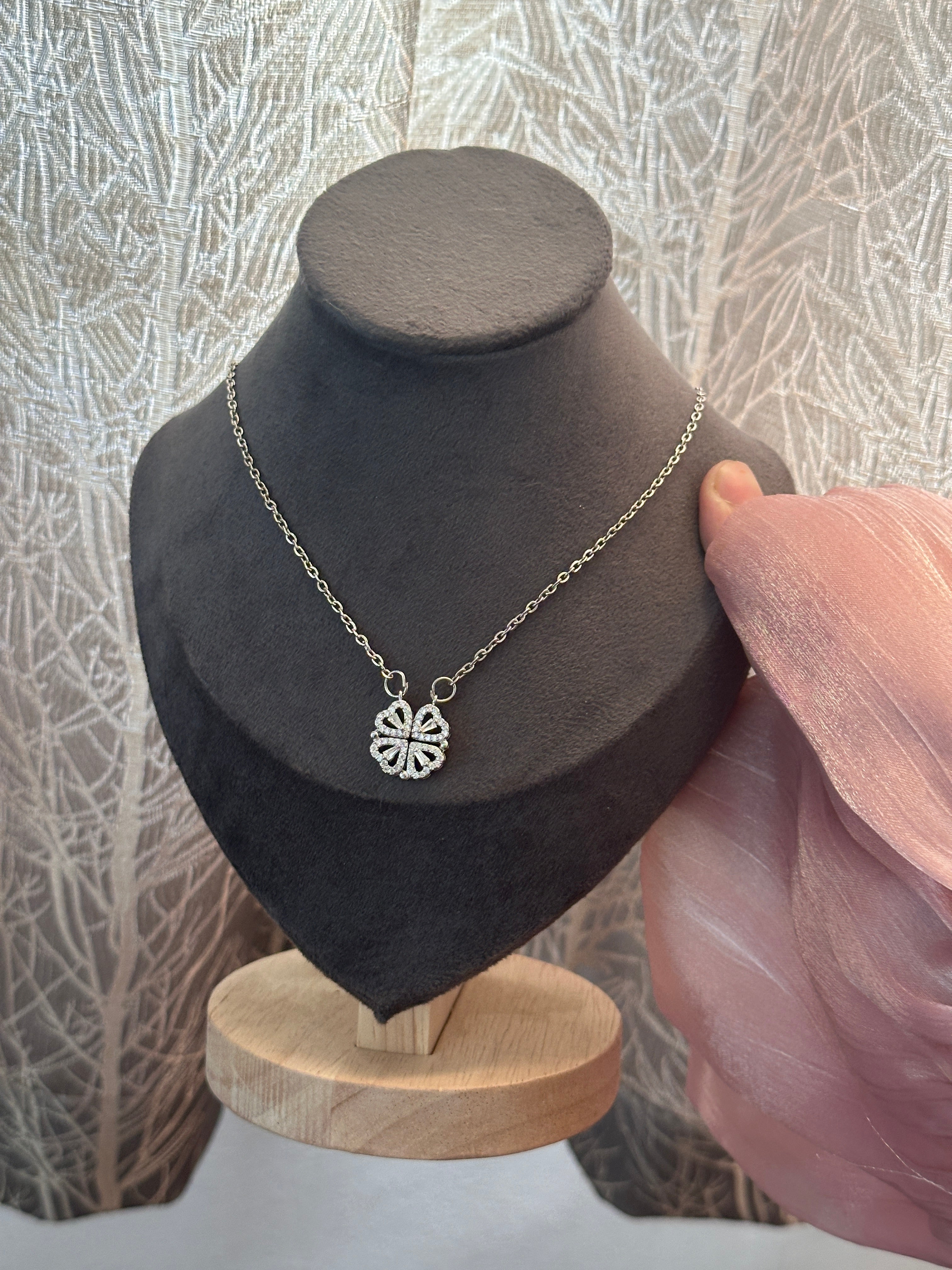 Ad necklace two in one