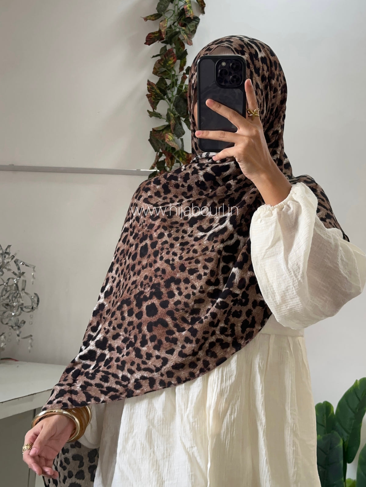 Modal Leopard Print Hijab