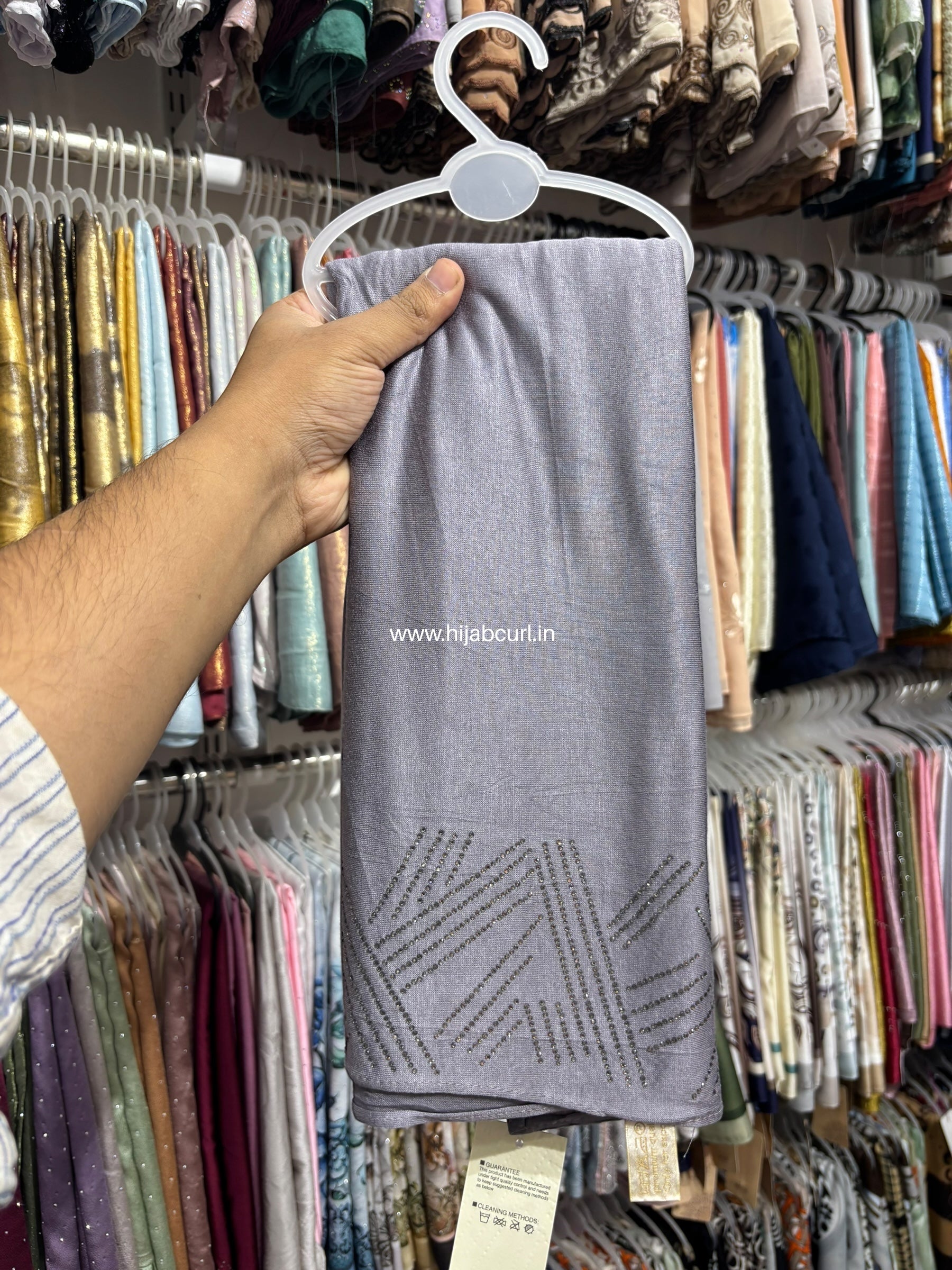 Jersey Hijab - Border Stone Work