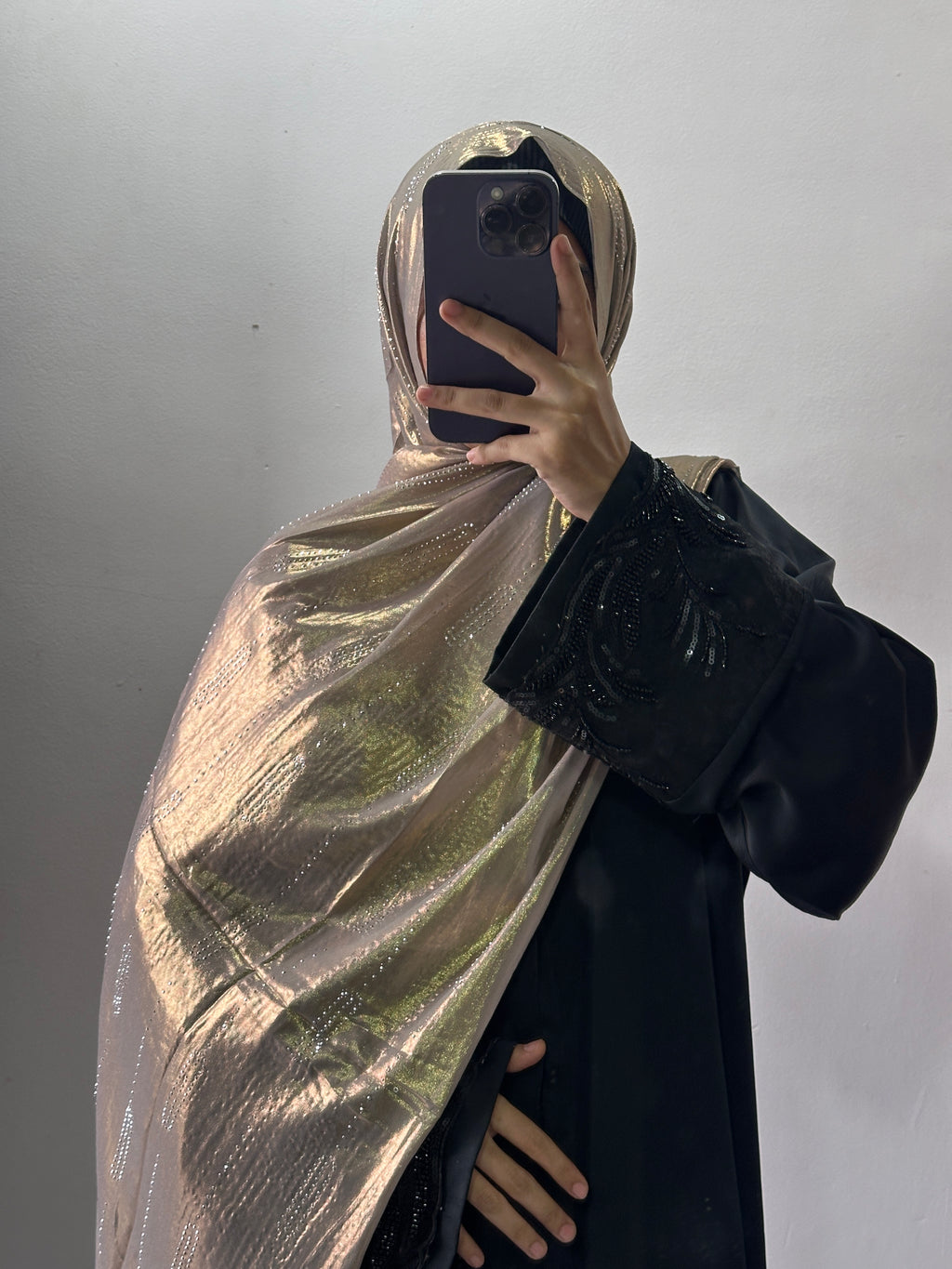 Georgette shimmer stone hijab