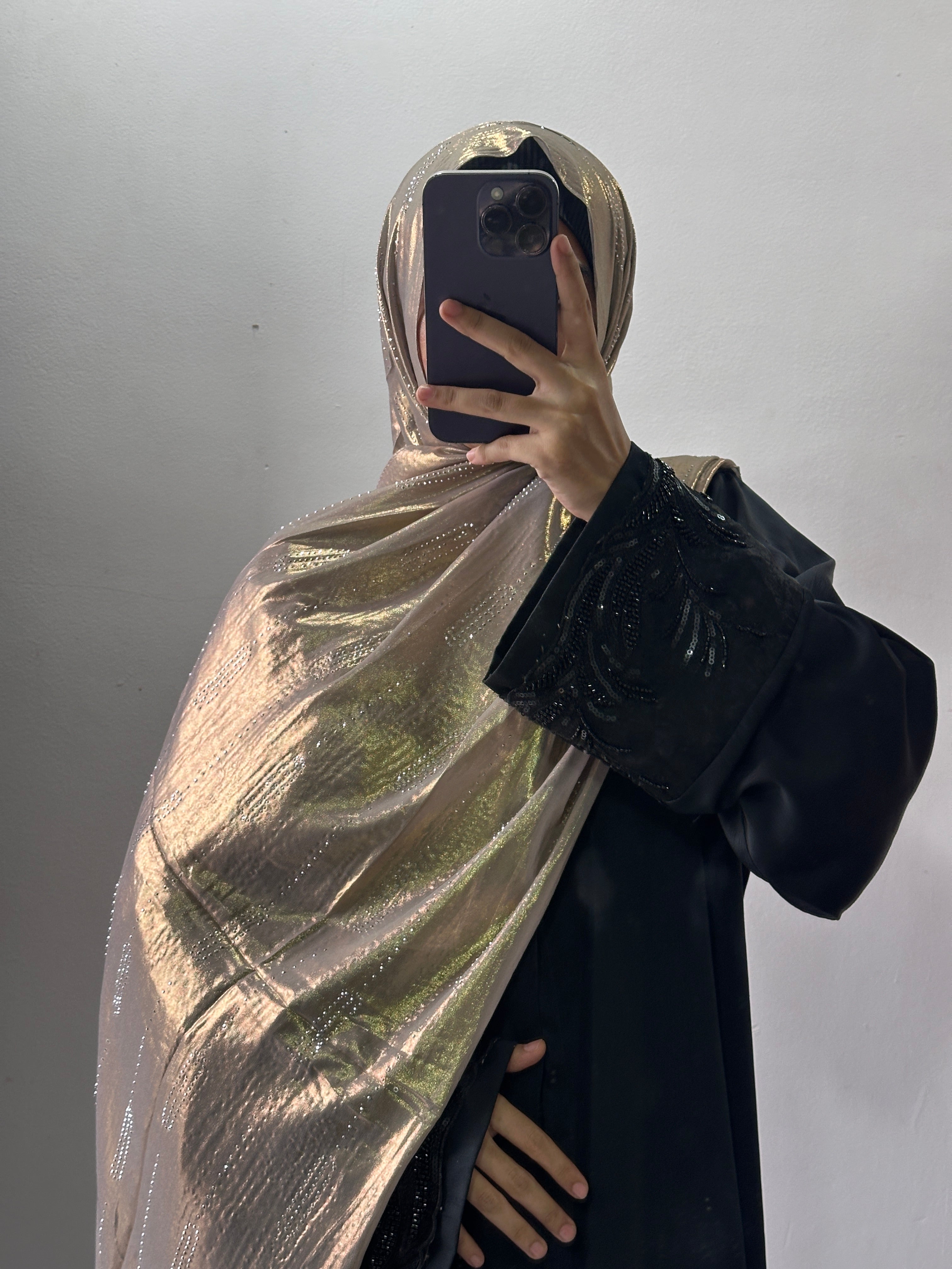 Georgette shimmer stone hijab
